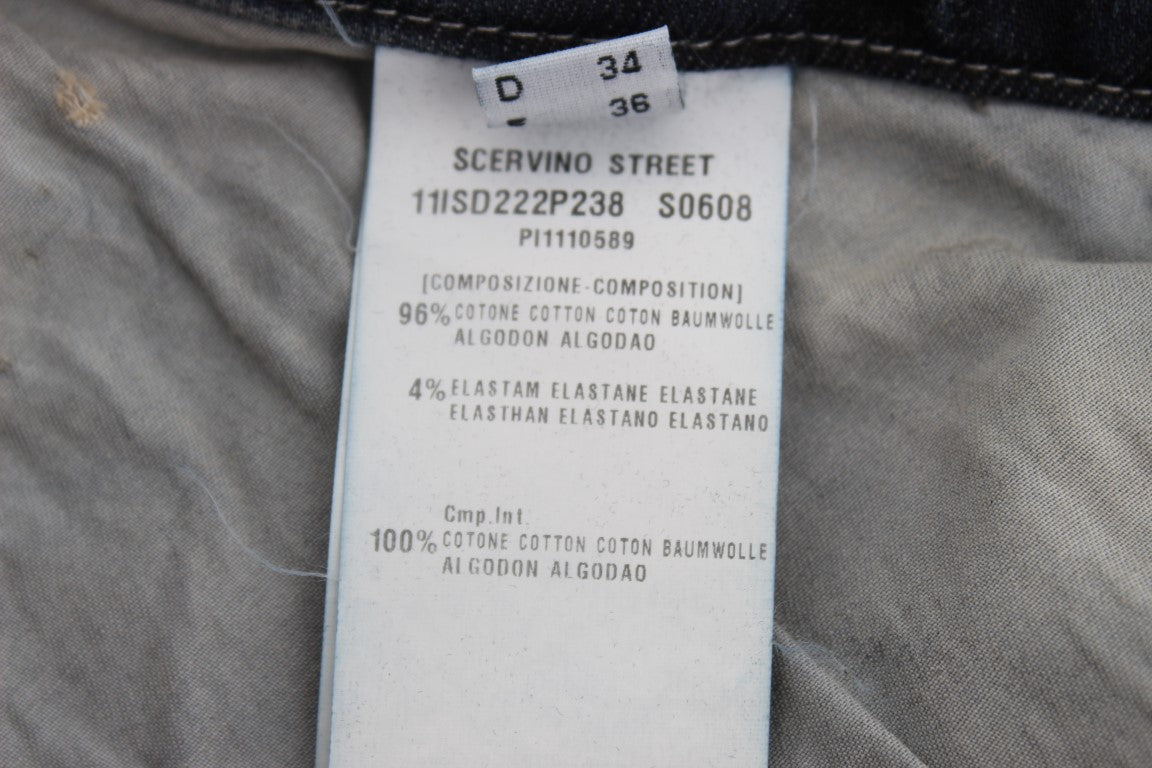 Ermanno Scervino Schicke blaue italienische Slim-Fit-Jeans