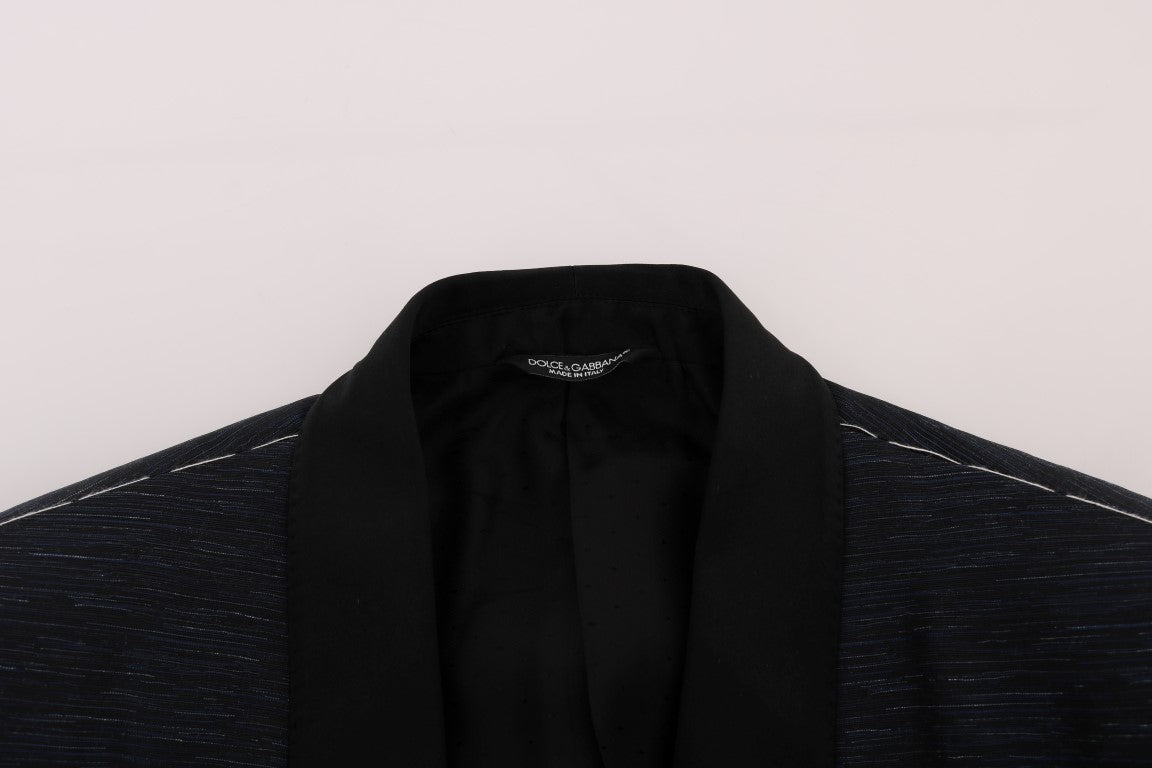 Dolce & Gabbana – Elegantes Slim-Fit-Anzug-Ensemble in Blau und Schwarz