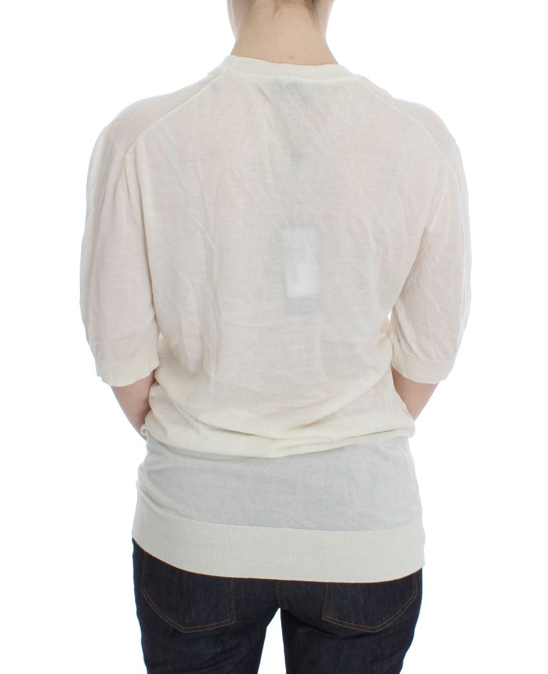 Dolce & Gabbana Eleganter weißer Kaschmirpullover
