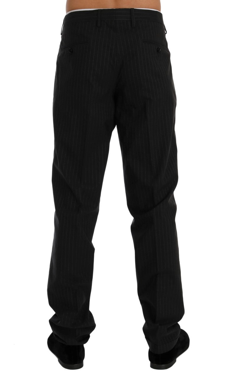 Pantaloni eleganți Dolce & Gabbana cu dungi, croială dreaptă