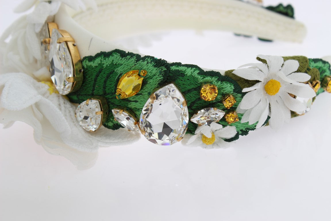 Dolce & Gabbana Luxuriöses Stirnband mit Sonnenblumen-Kristallen