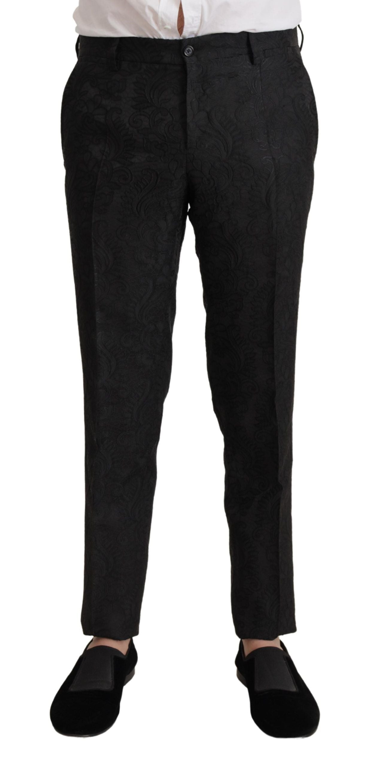 Set costum Martini negru strălucitor Dolce & Gabbana