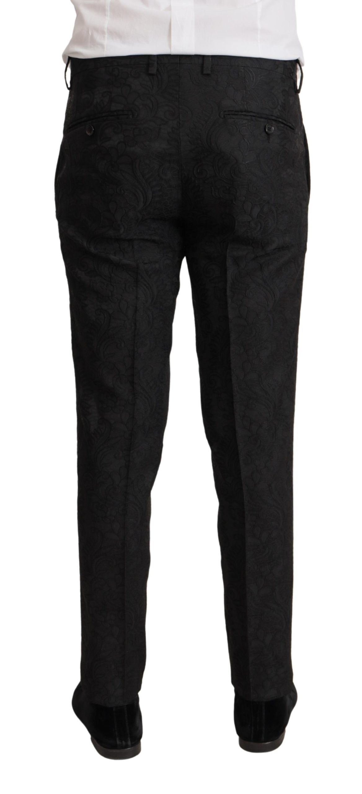 Set costum Martini negru strălucitor Dolce & Gabbana