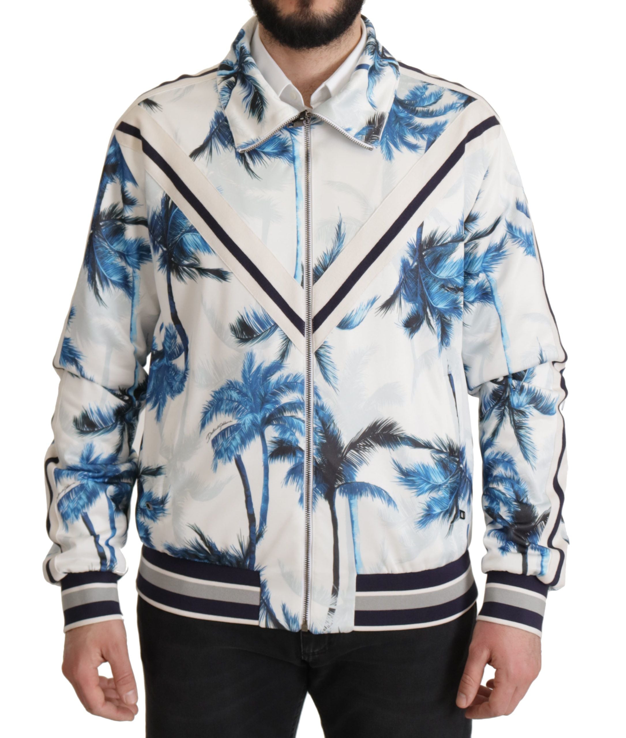 Dolce & Gabbana Schicker mehrfarbiger Pullover mit durchgehendem Reißverschluss