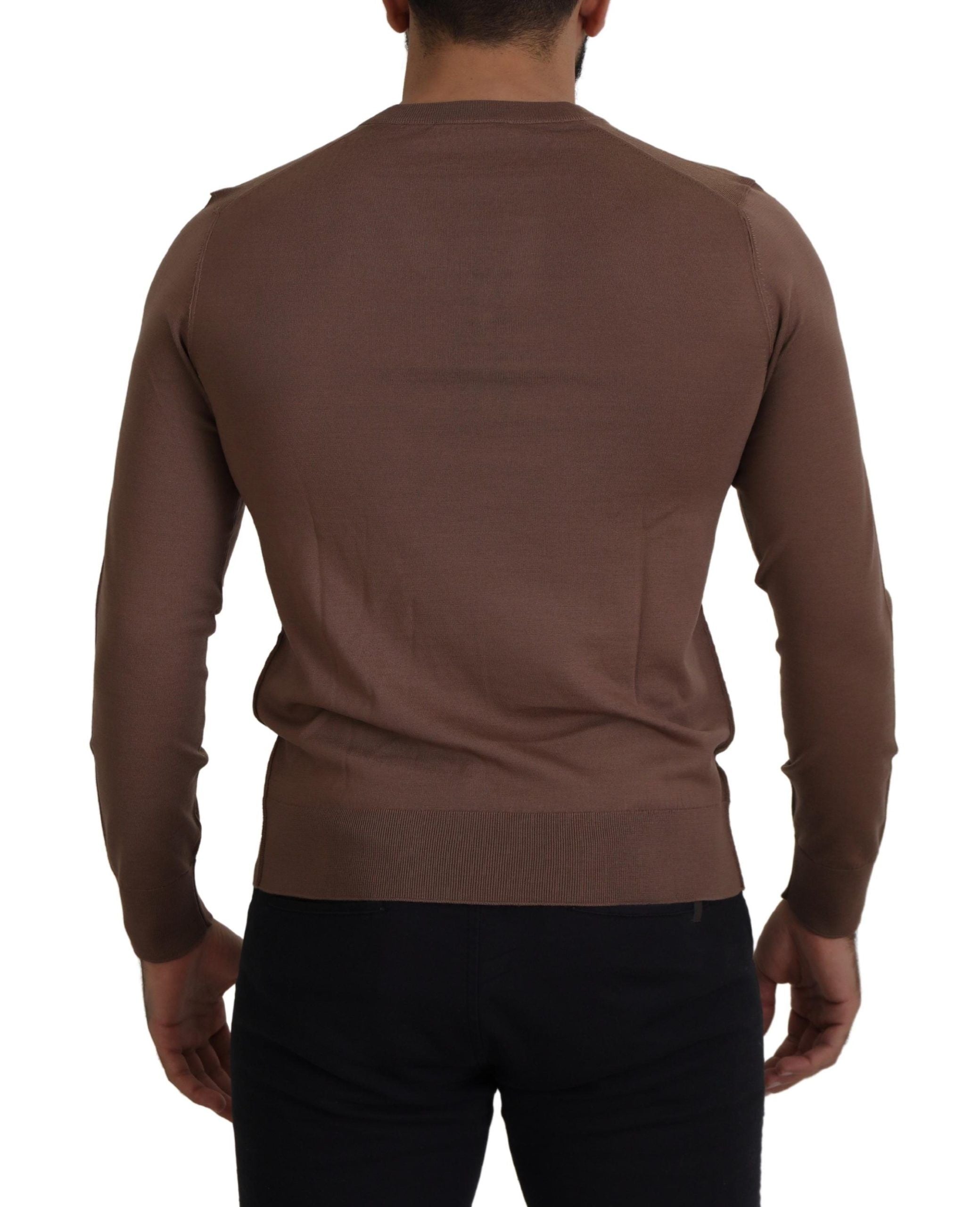 Dolce & Gabbana Eleganter Pullover aus Schurwolle mit V-Ausschnitt
