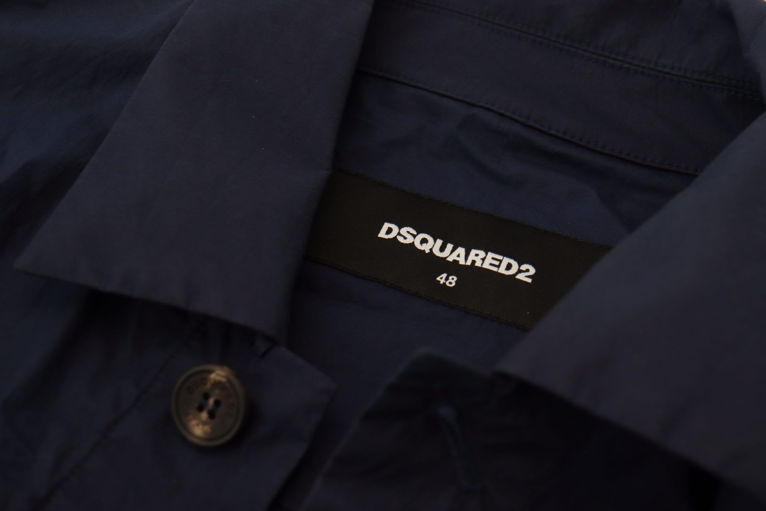 Cămașă Dsquared² Svelt albastru închis din bumbac