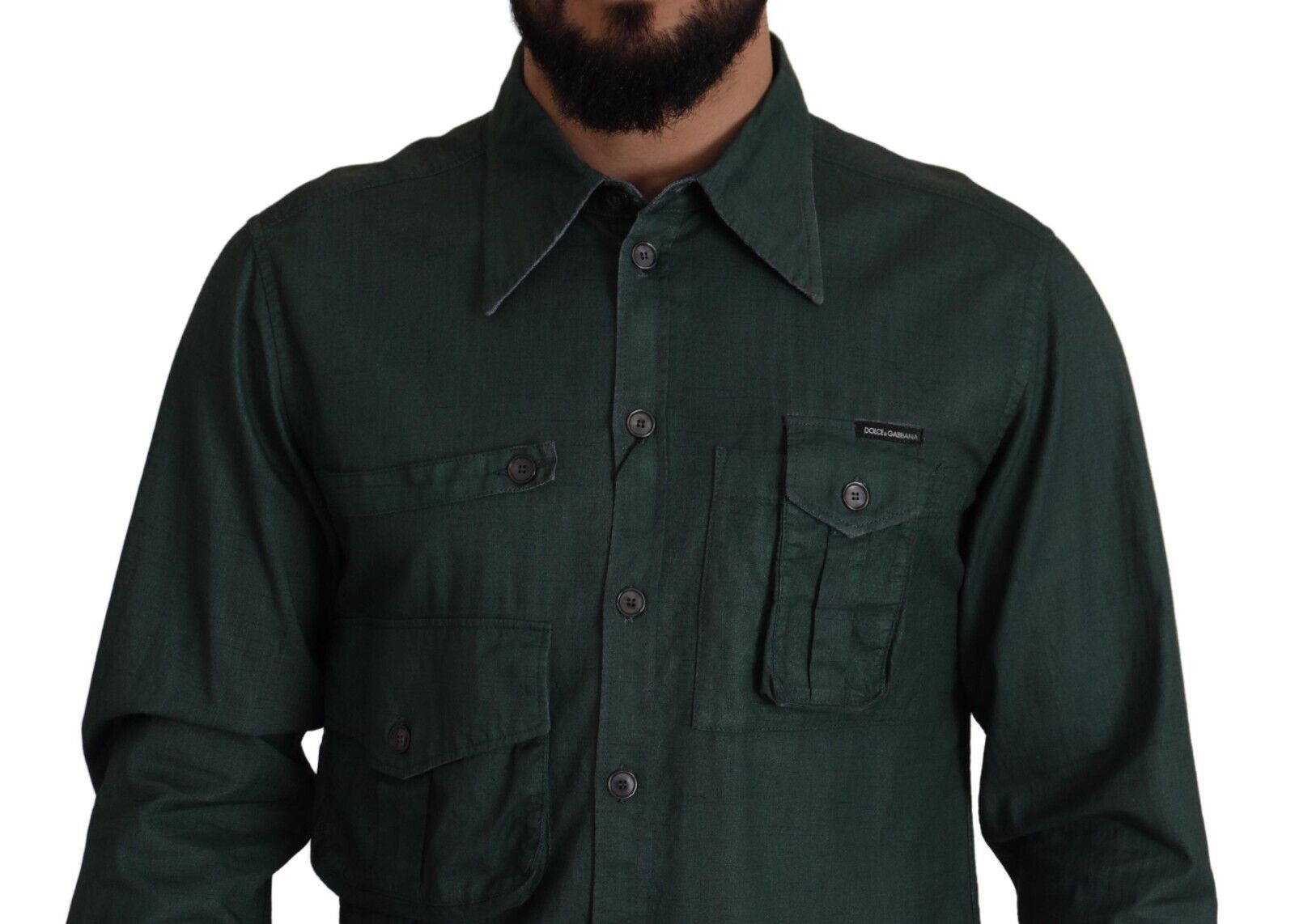Dolce & Gabbana Emerald Elegance Slim Fit Freizeithemd