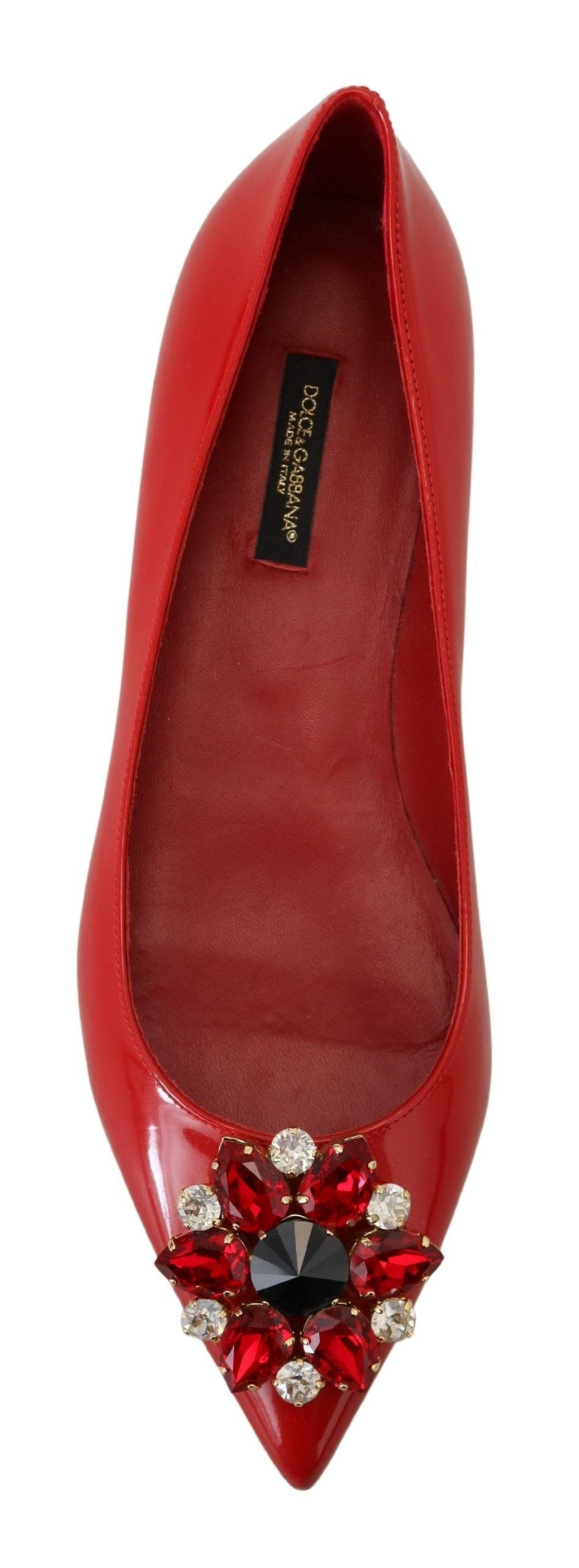 Mocasini Dolce & Gabbana Roșii din Suede cu Cristale - Eleganță Rafinată