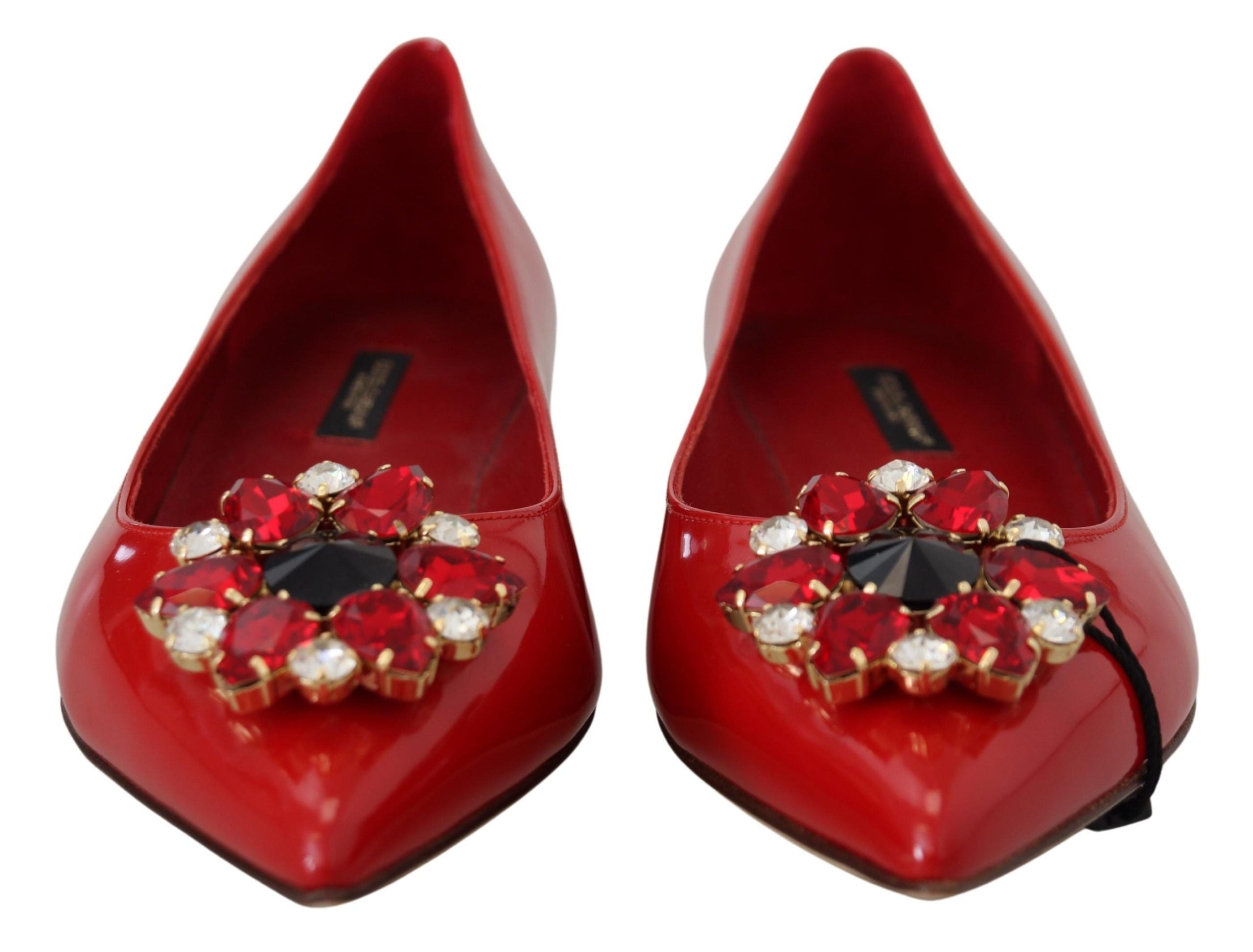 Mocasini Dolce & Gabbana Roșii din Suede cu Cristale - Eleganță Rafinată