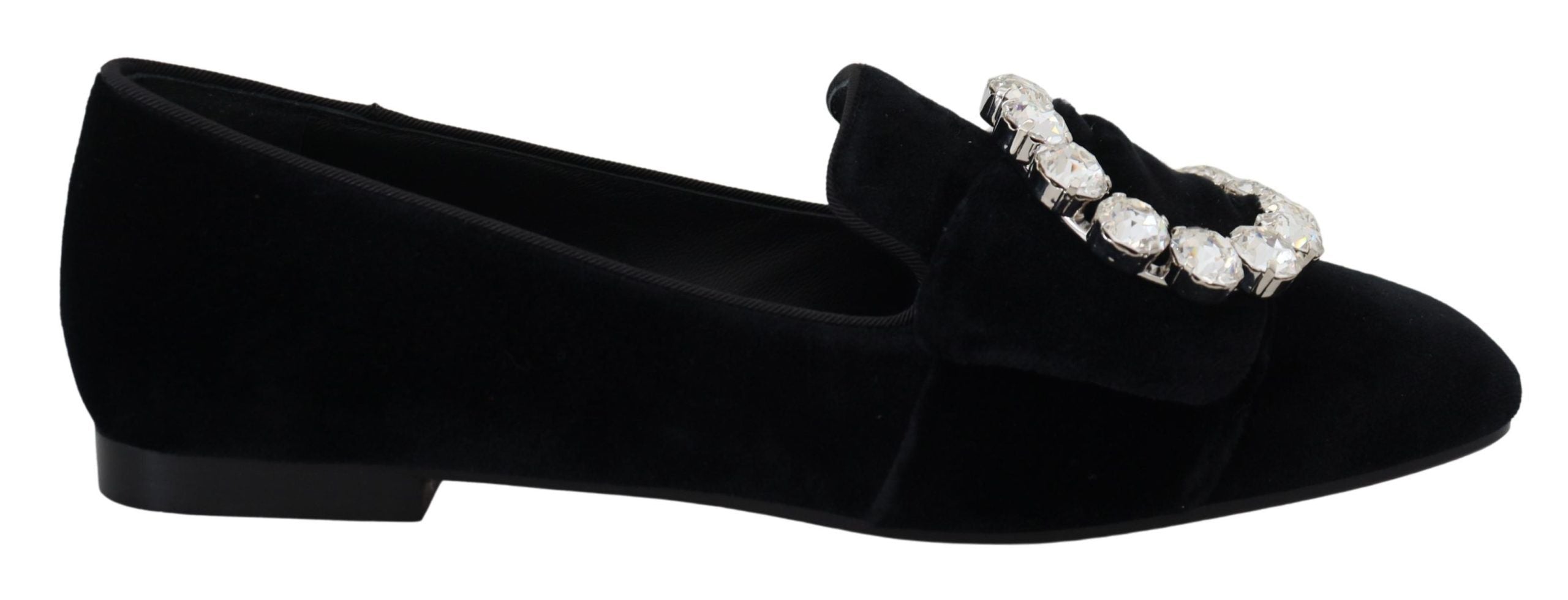 Mocasini Dolce & Gabbana Chic Velvet cu cristale