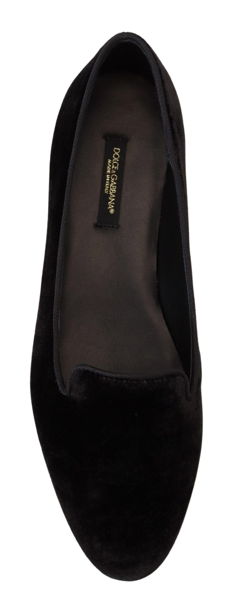 Dolce & Gabbana Elegante schwarze Loafer aus Seidenmischung