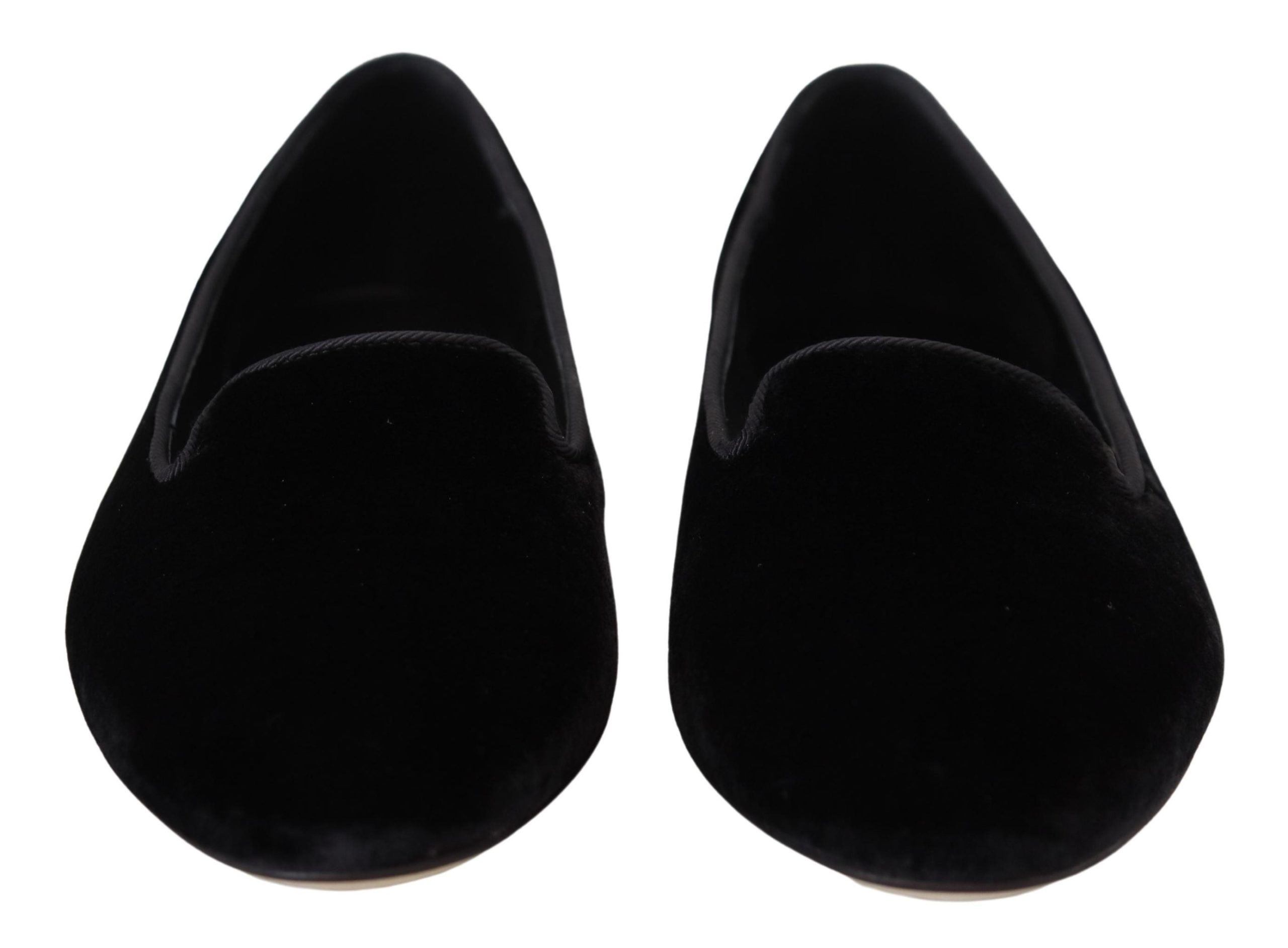 Dolce & Gabbana Elegante schwarze Loafer aus Seidenmischung