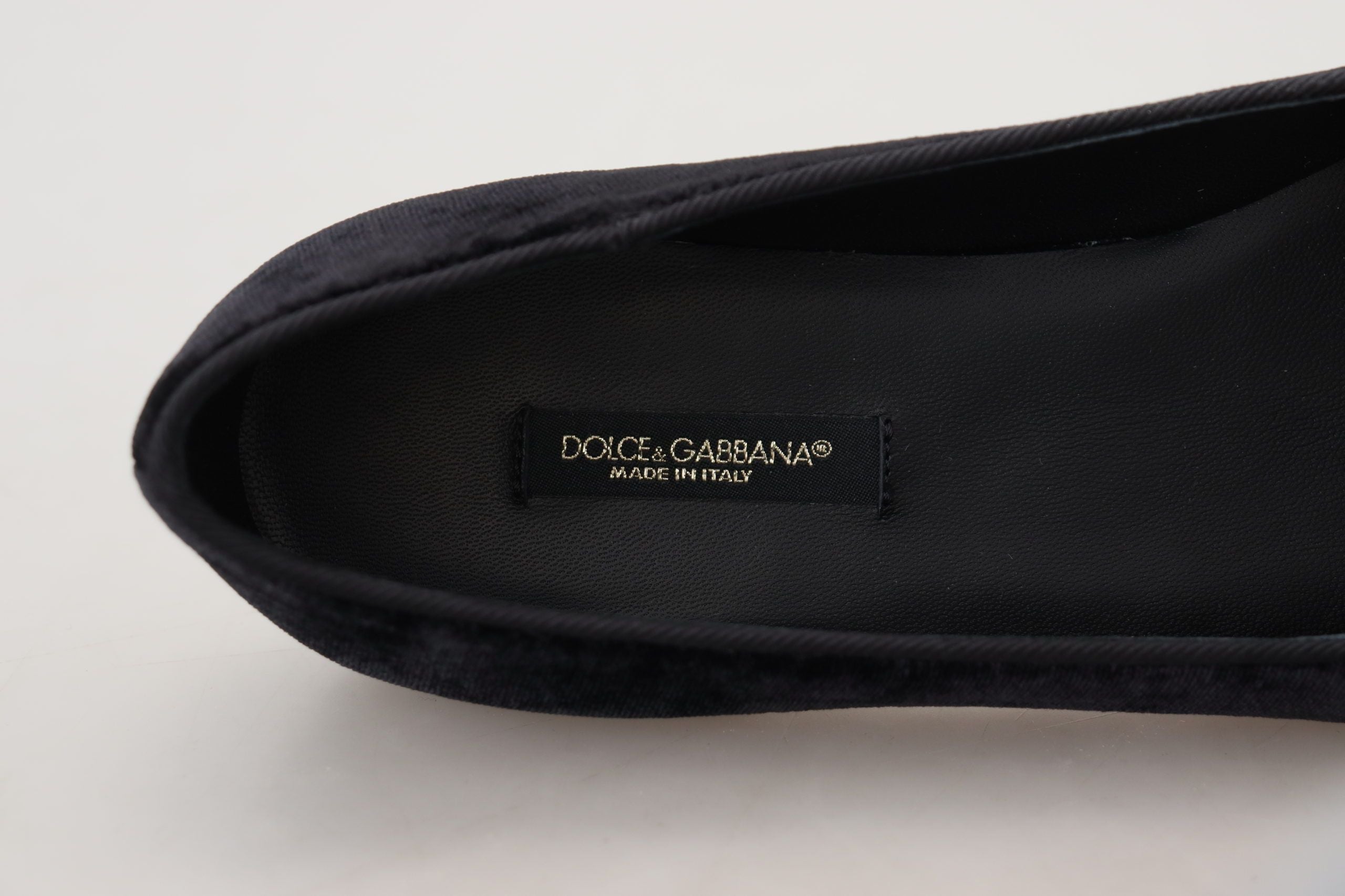 Dolce & Gabbana Elegante schwarze Loafer aus Seidenmischung