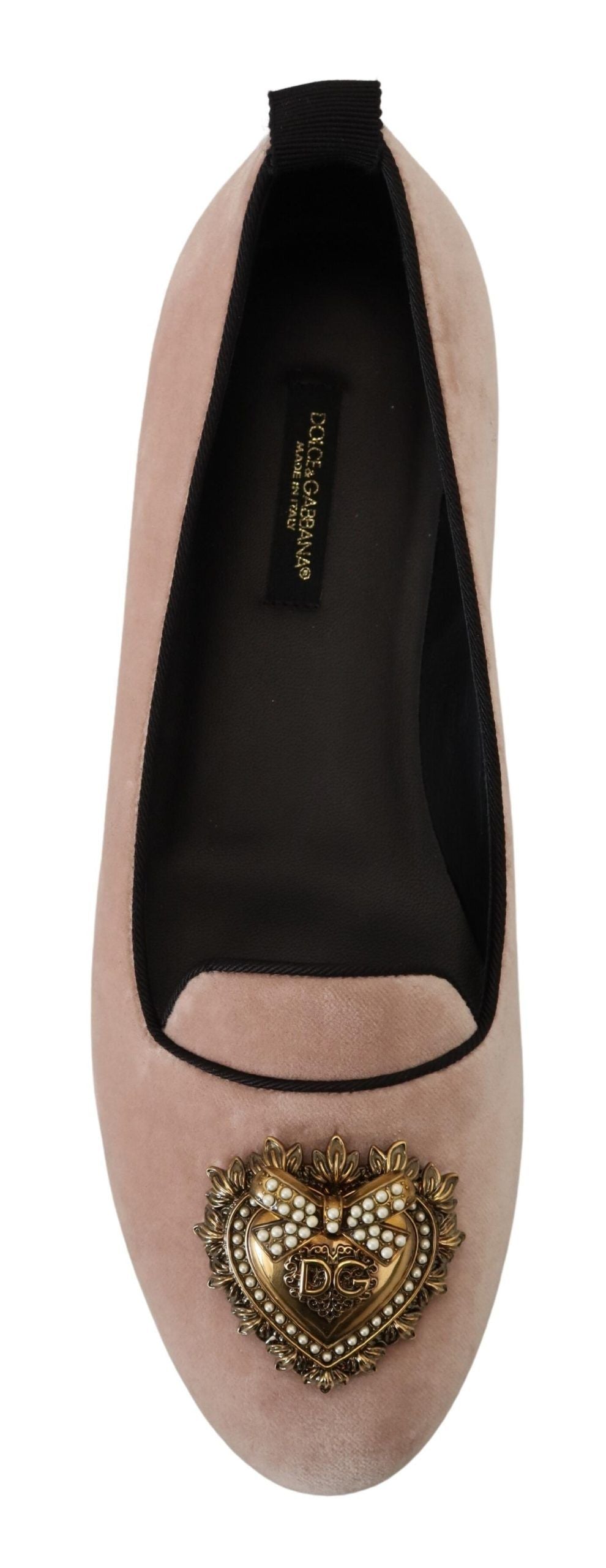 Dolce & Gabbana – Elegante rosa Samt-Loafer „Devotion“