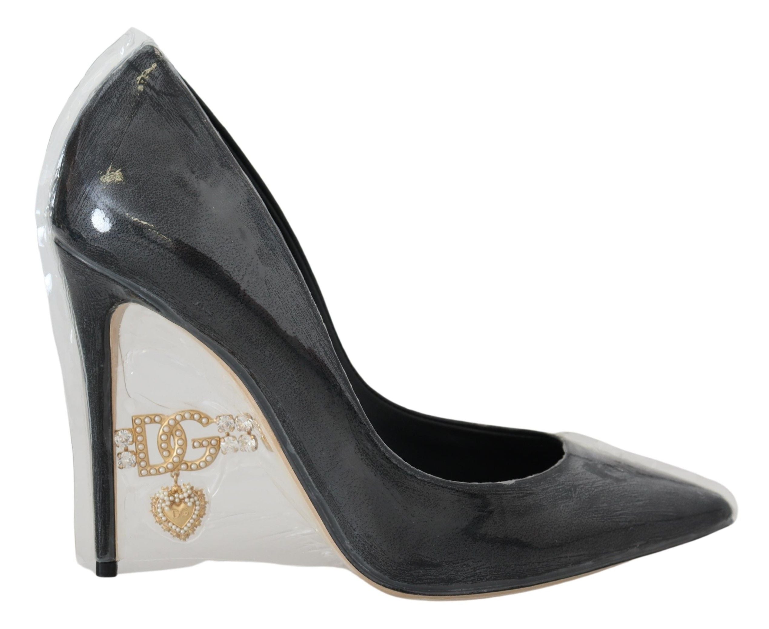 Dolce & Gabbana Pantofi cu toc eleganti, negri și aurii