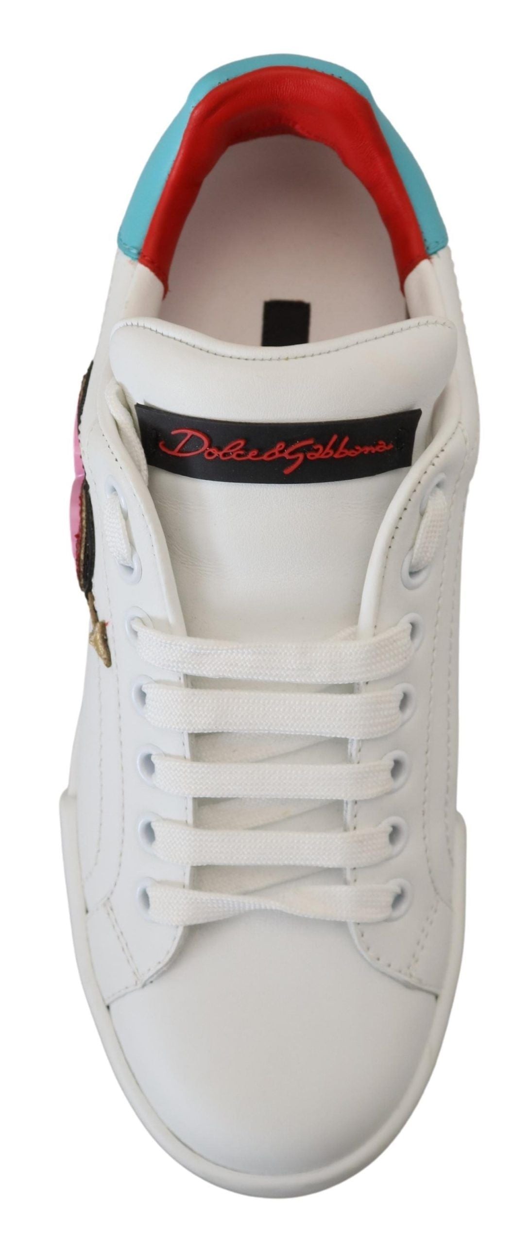Teniși Dolce & Gabbana Elegant White Portofino din piele