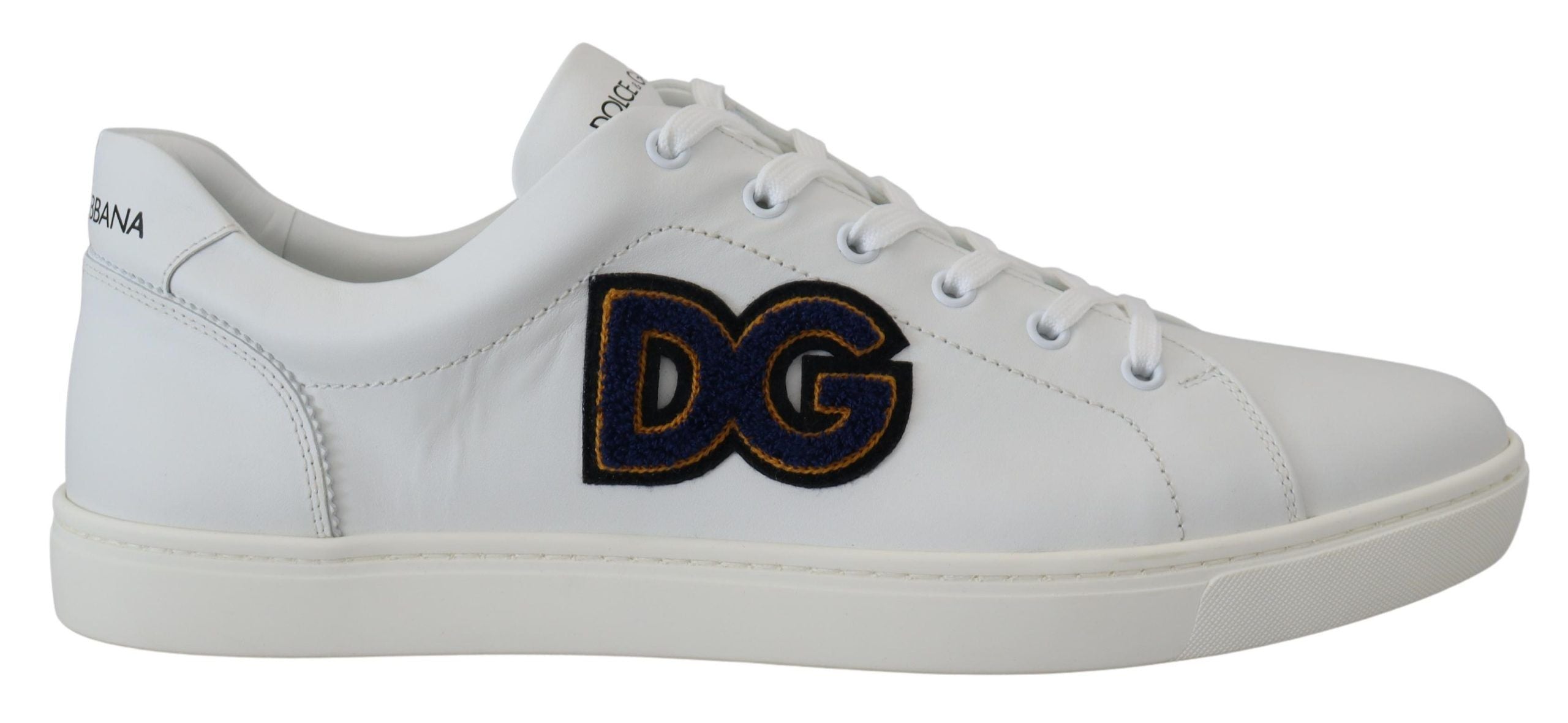 Dolce & Gabbana Elegante weiße Leder Herren Sneakers