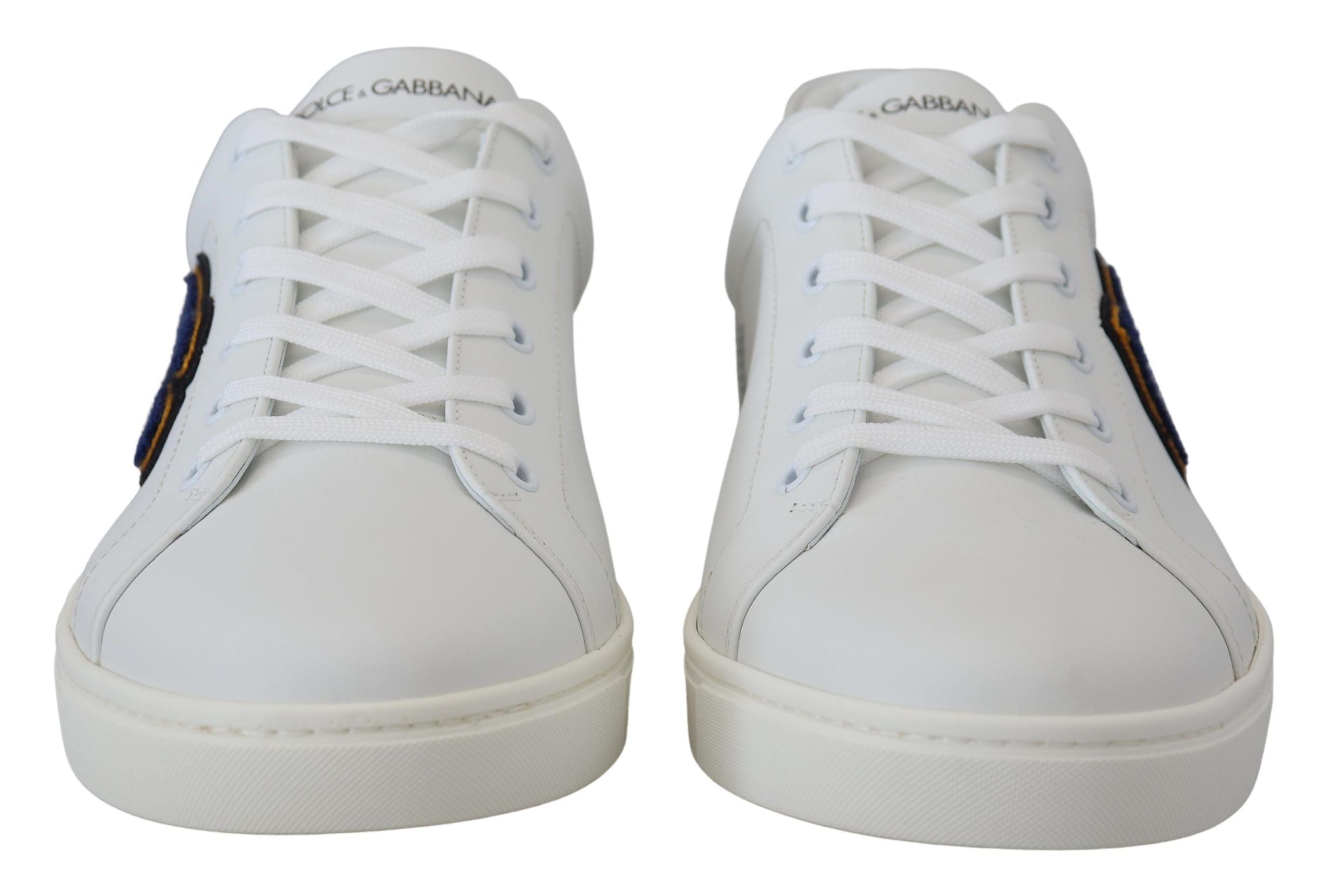 Dolce & Gabbana Elegante weiße Leder Herren Sneakers