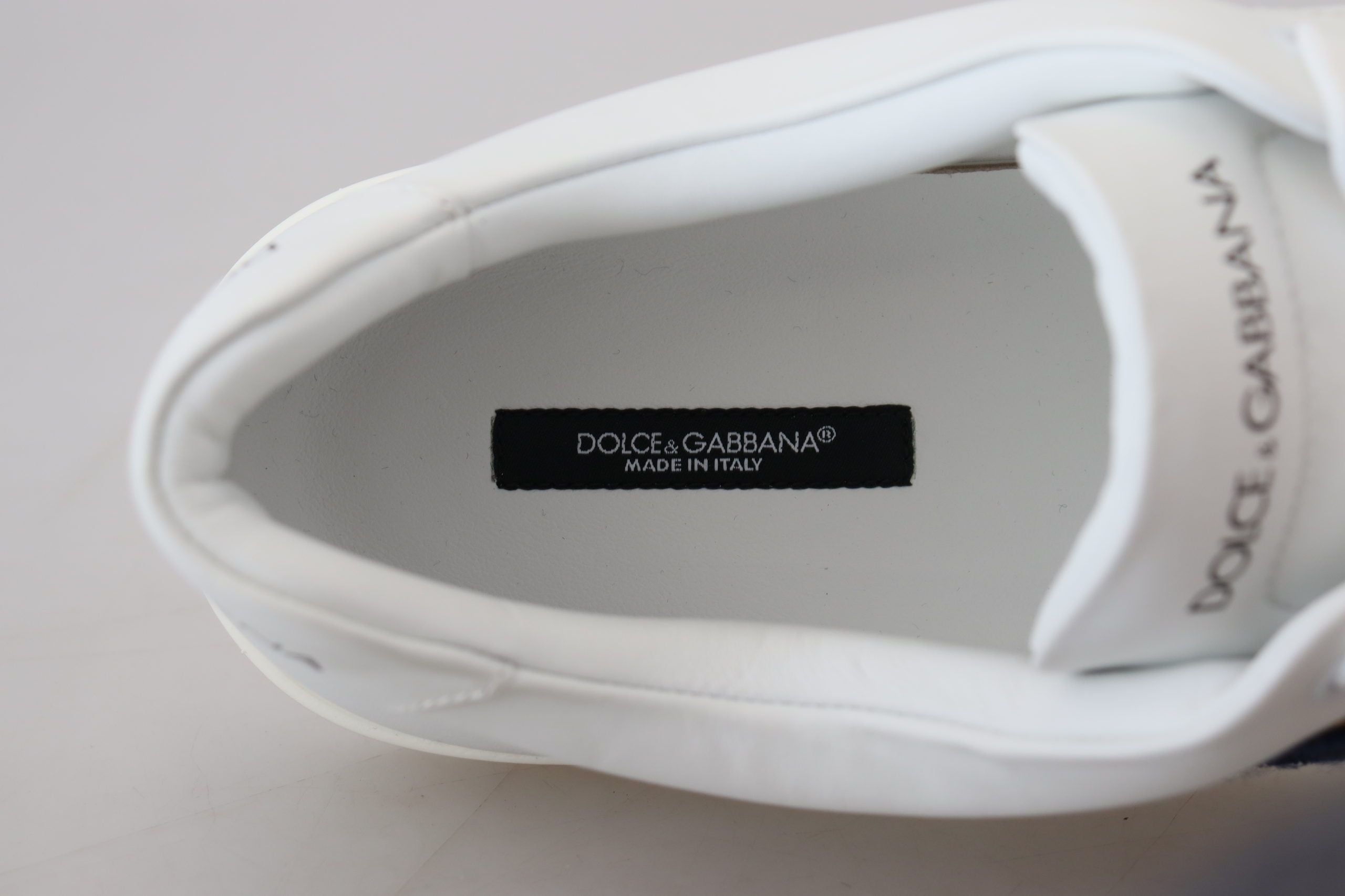 Dolce & Gabbana Elegante weiße Leder Herren Sneakers