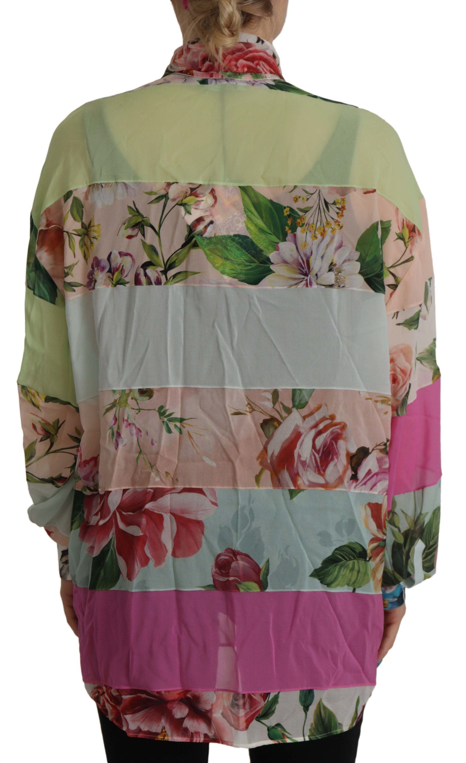 Bluză elegantă din mătase cu imprimeu floral Dolce & Gabbana