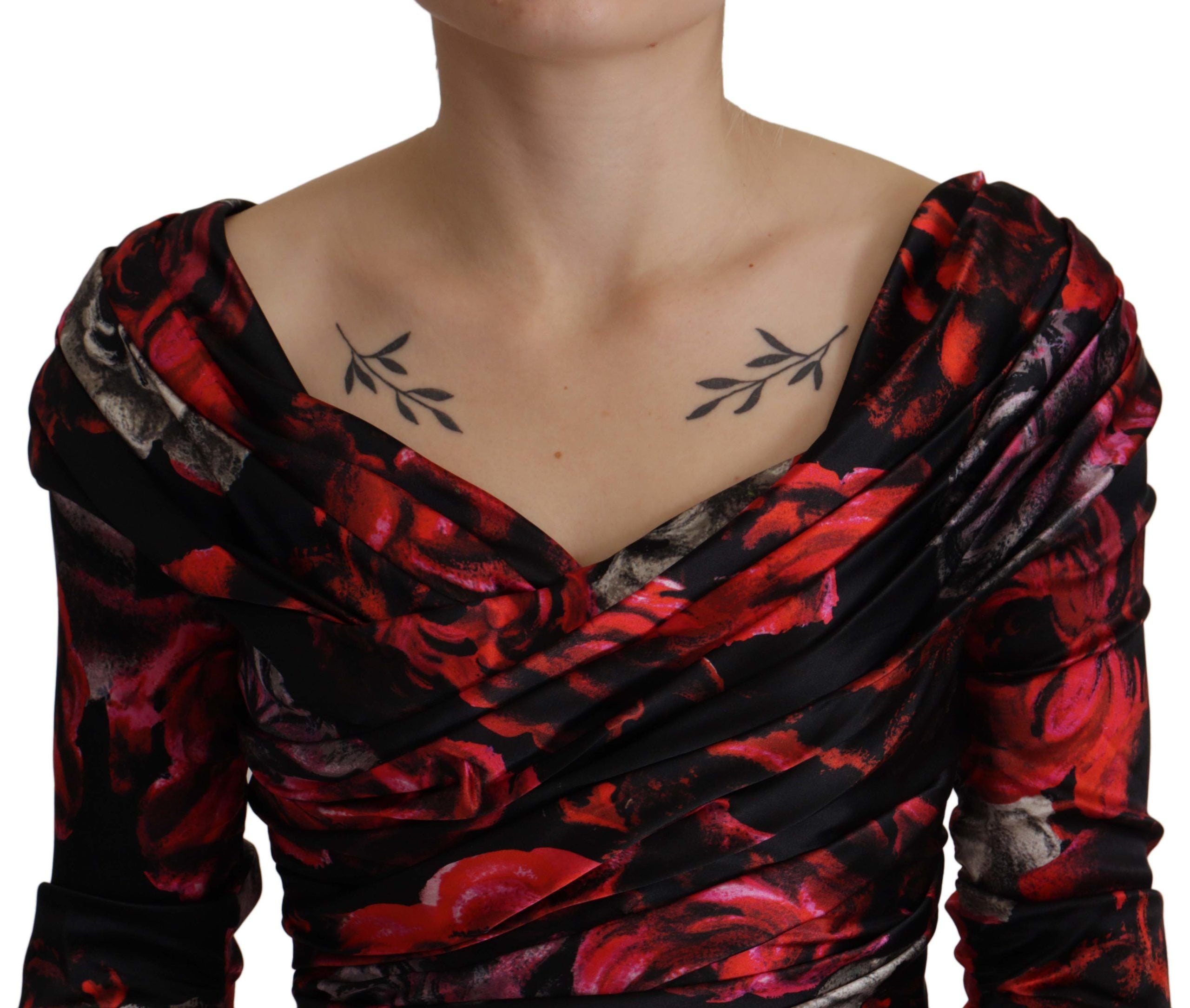 Rochie elegantă Dolce & Gabbana cu imprimeu floral, linie A