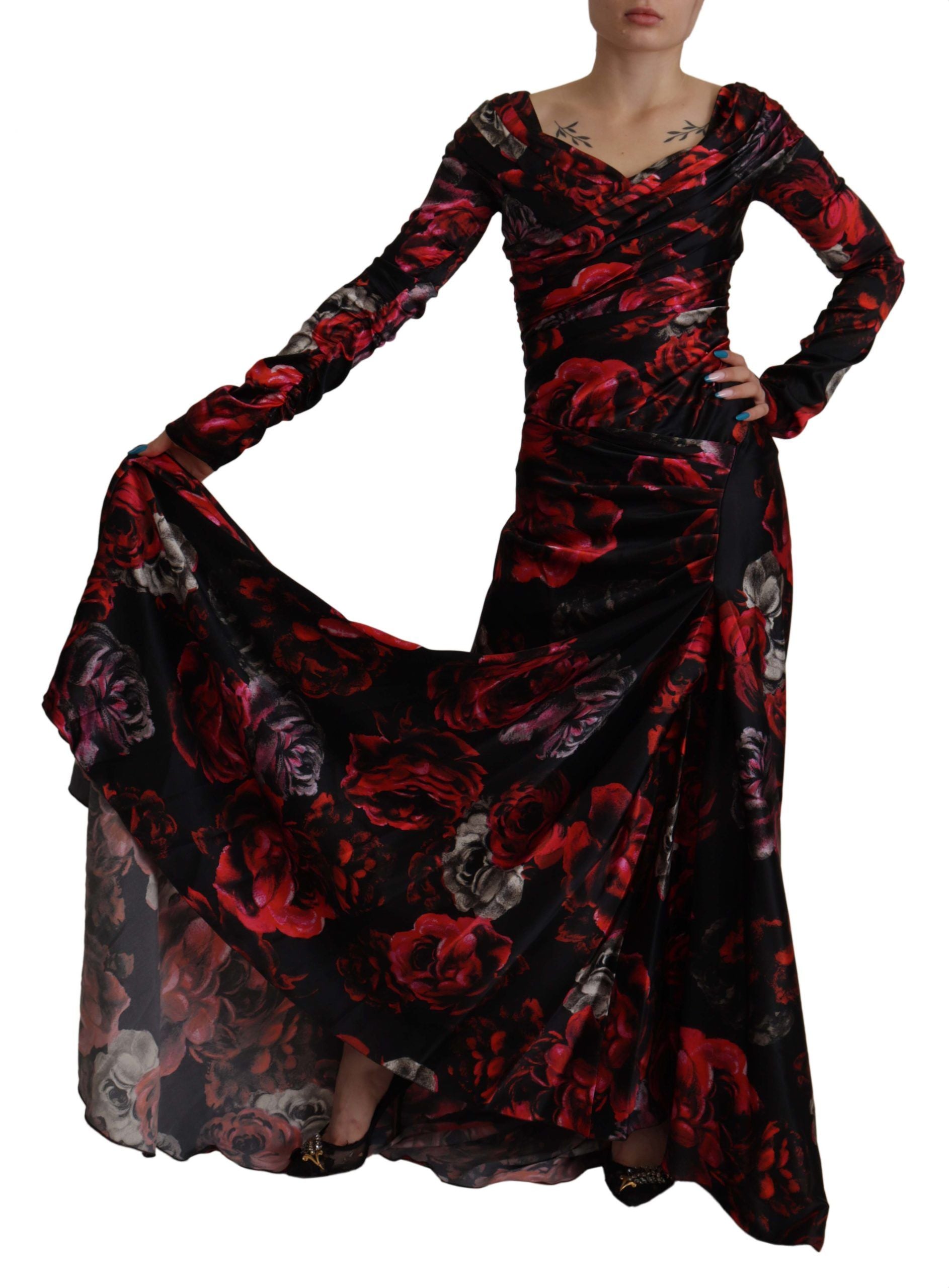 Rochie elegantă Dolce & Gabbana cu imprimeu floral, linie A