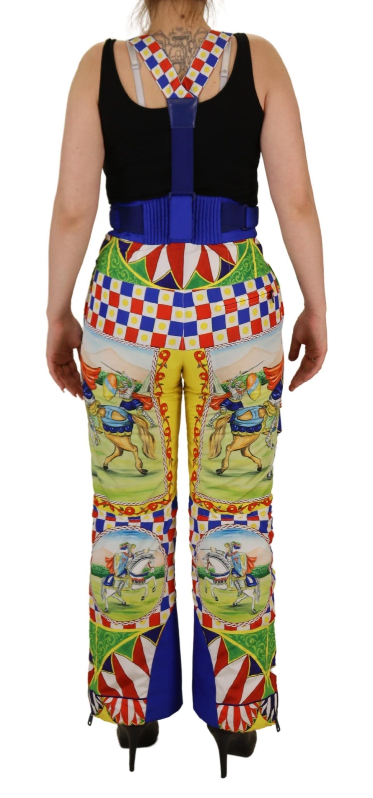 Pantaloni de zăpadă cu talie înaltă multicolori Dolce & Gabbana