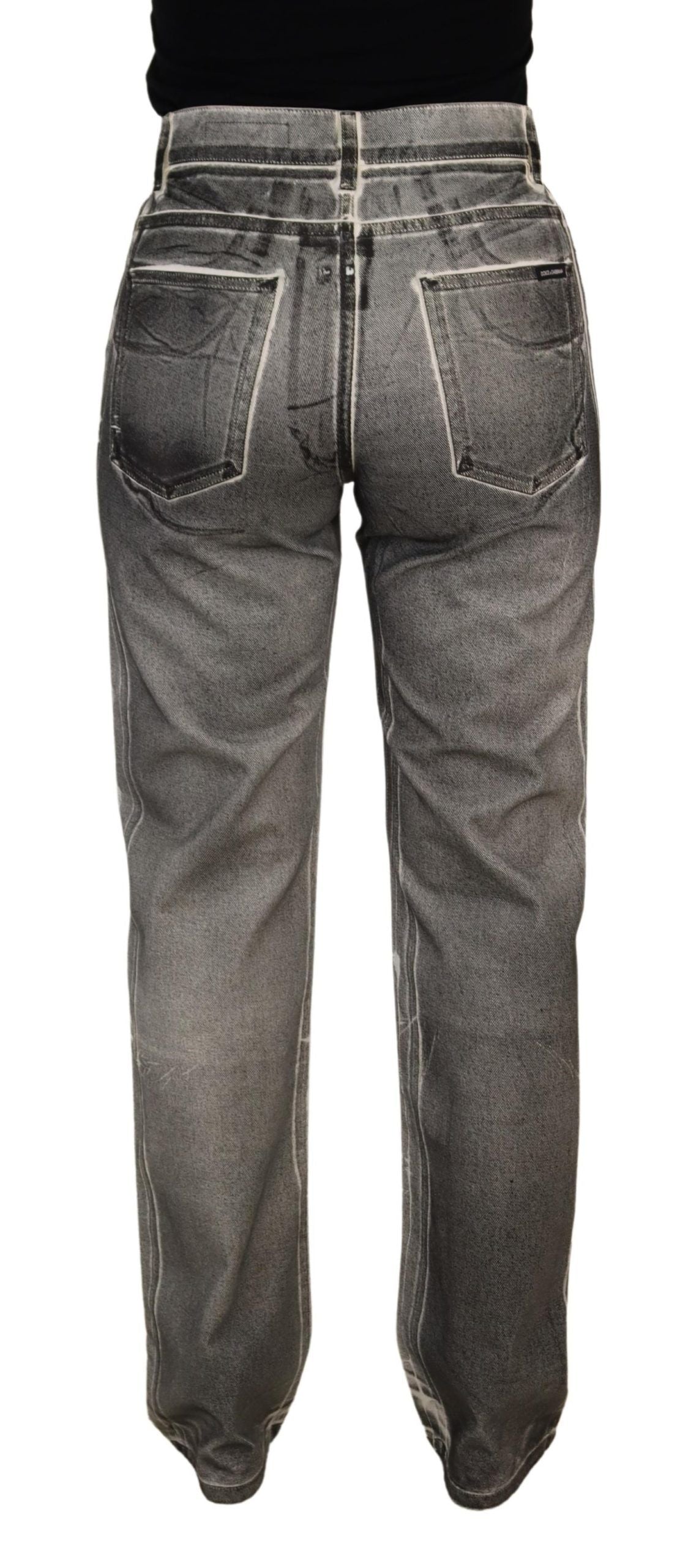 Dolce & Gabbana High Waist Grauer Denim Eleganz