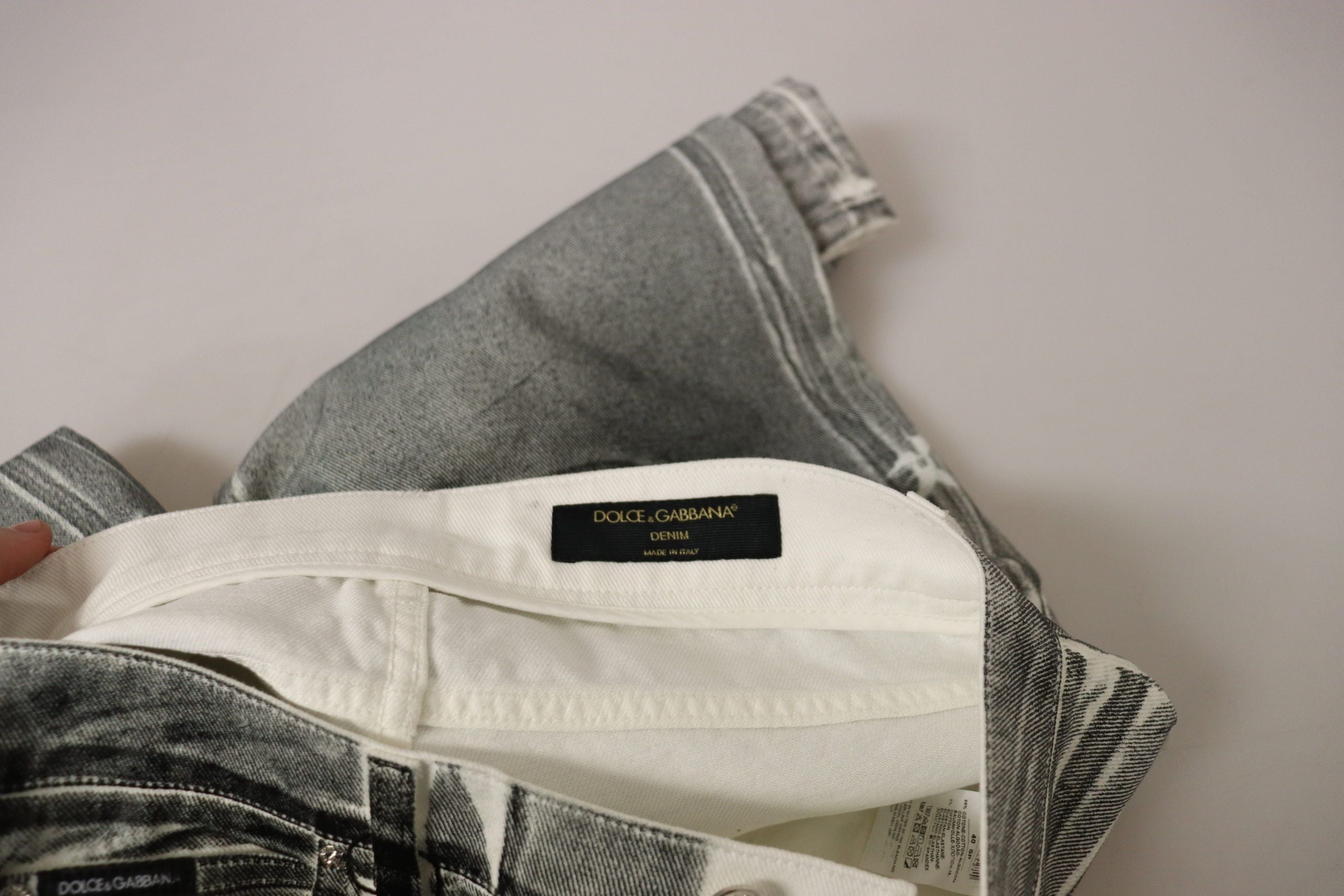 Dolce & Gabbana High Waist Grauer Denim Eleganz