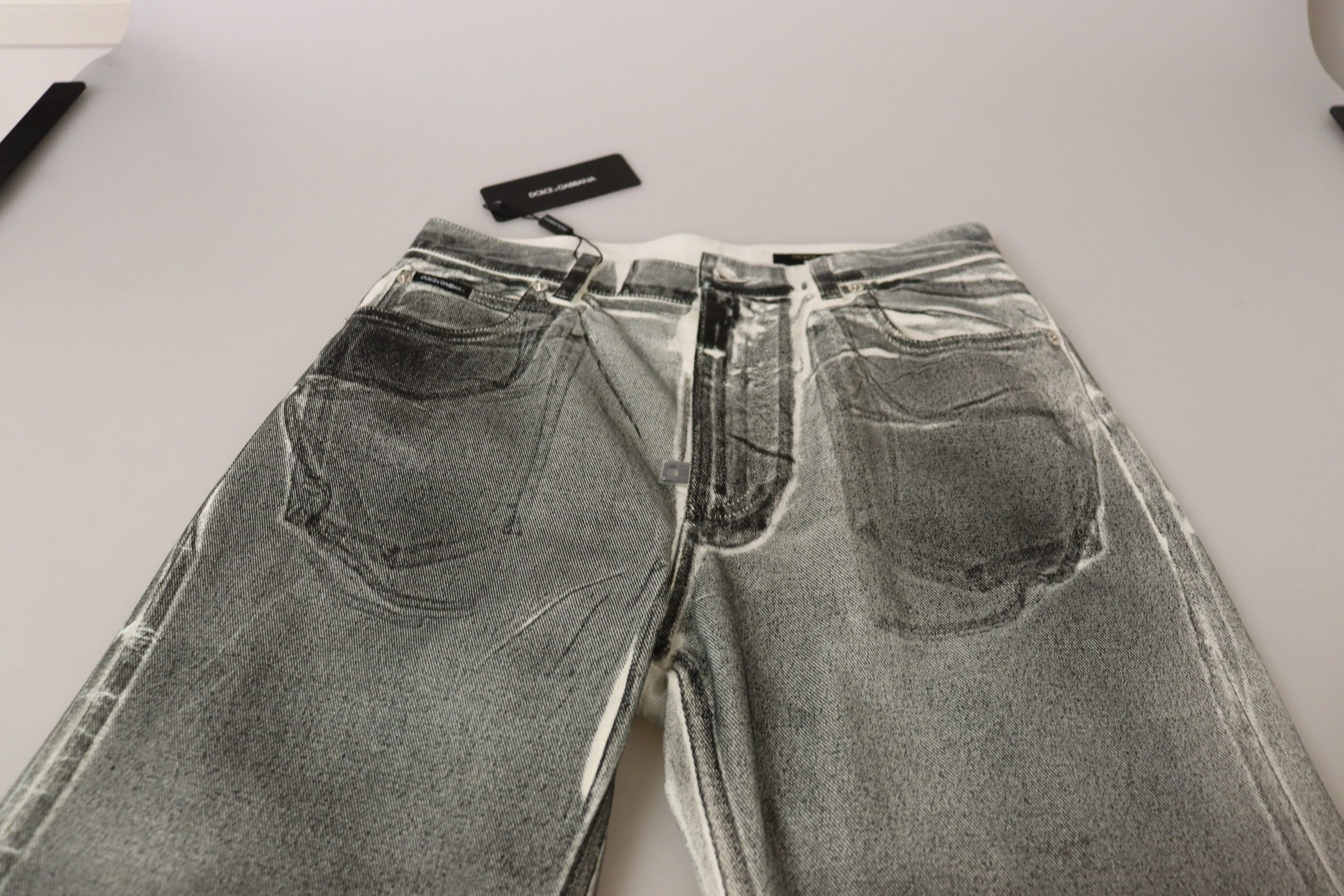 Dolce & Gabbana High Waist Grauer Denim Eleganz