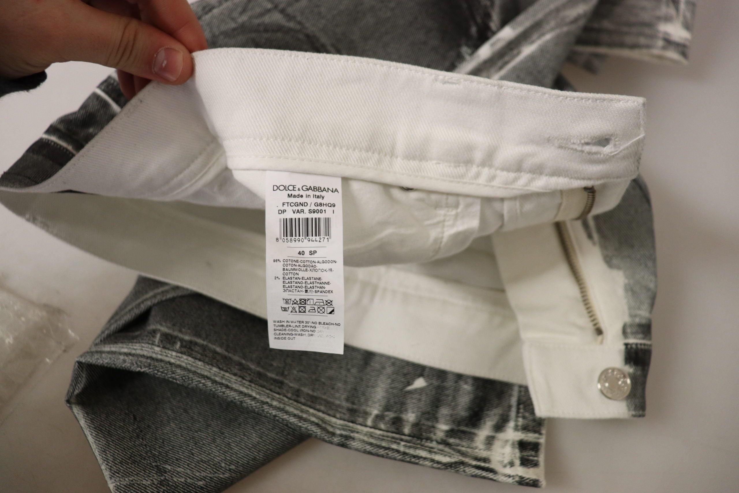 Dolce & Gabbana High Waist Grauer Denim Eleganz