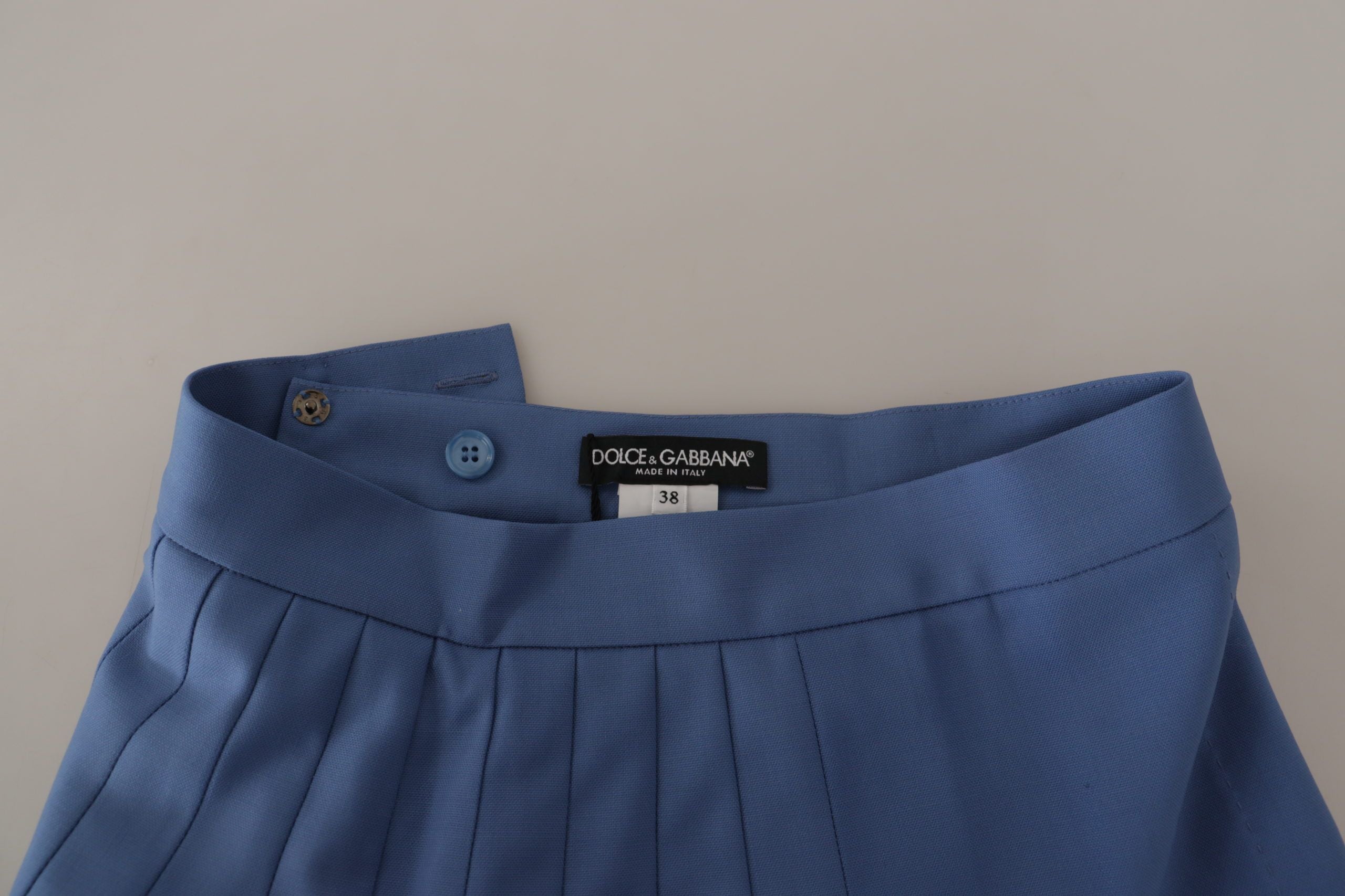 Dolce & Gabbana Eleganter plissierter A-Linien-Minirock mit Vogelapplikationen