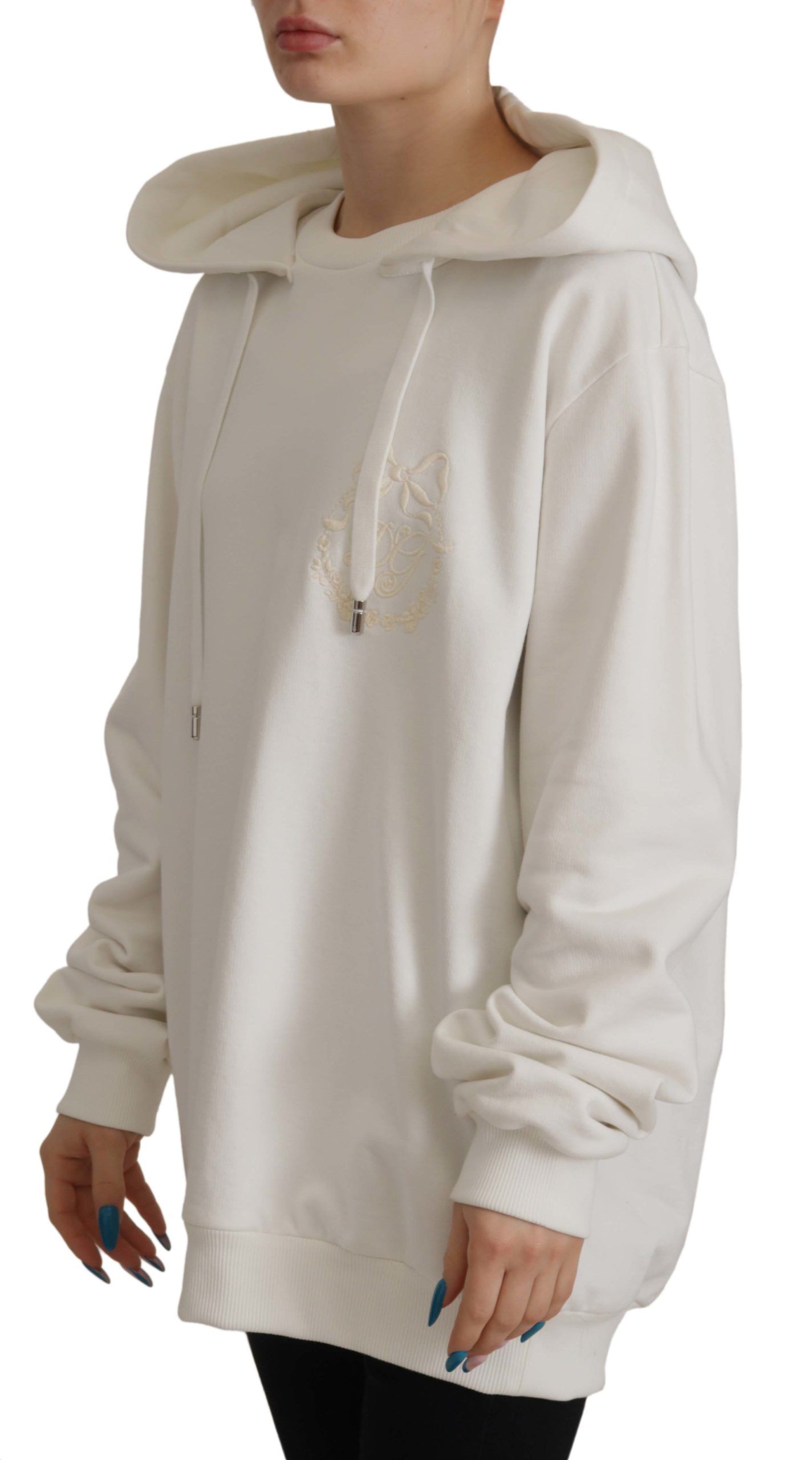 Dolce & Gabbana Schicker weißer Kapuzenpullover