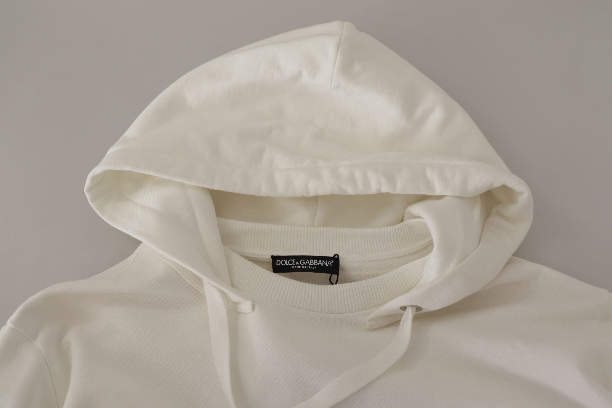 Dolce & Gabbana Schicker weißer Kapuzenpullover