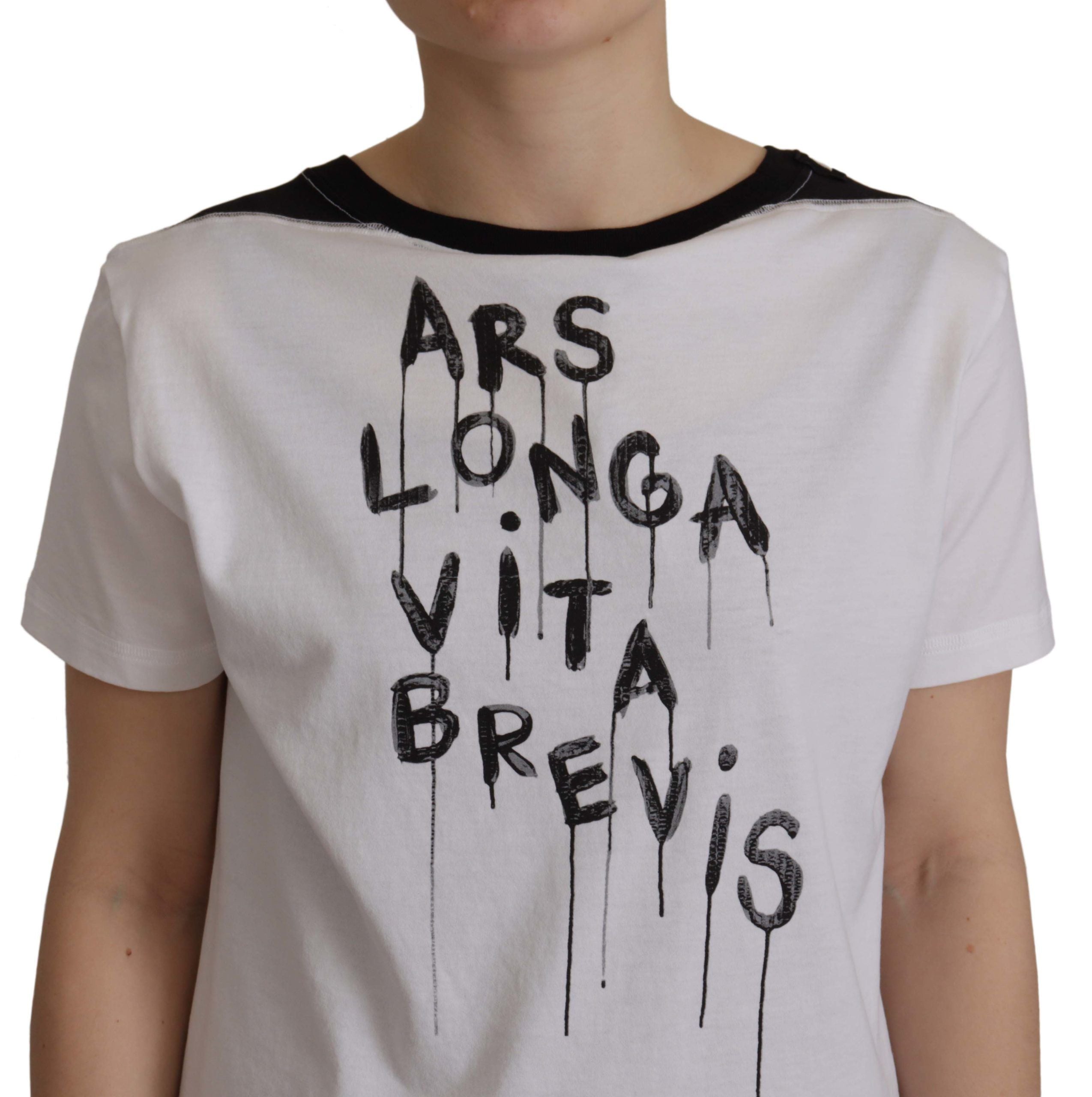 Dolce & Gabbana – Elegantes T-Shirt mit Rundhalsausschnitt und Slogan