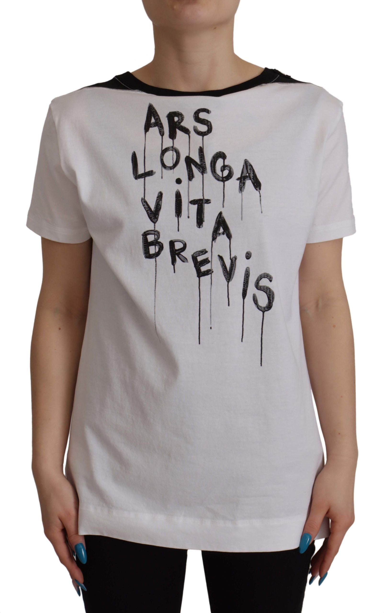Dolce & Gabbana – Elegantes T-Shirt mit Rundhalsausschnitt und Slogan