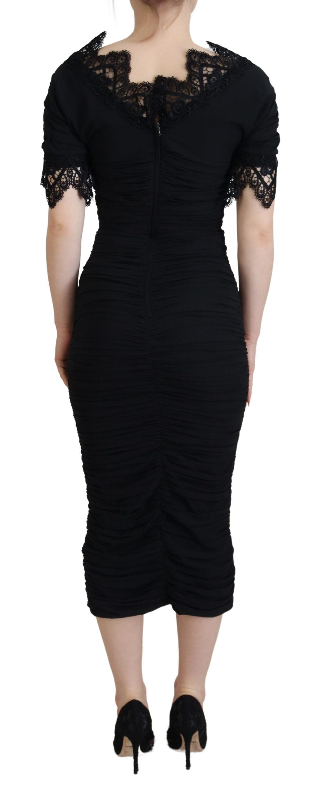 Rochie midi elegantă cu mânecă scurtă Dolce & Gabbana