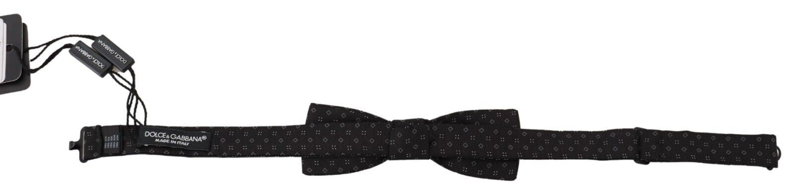 Dolce & Gabbana – Exklusive schwarze Seidenfliege mit Muster