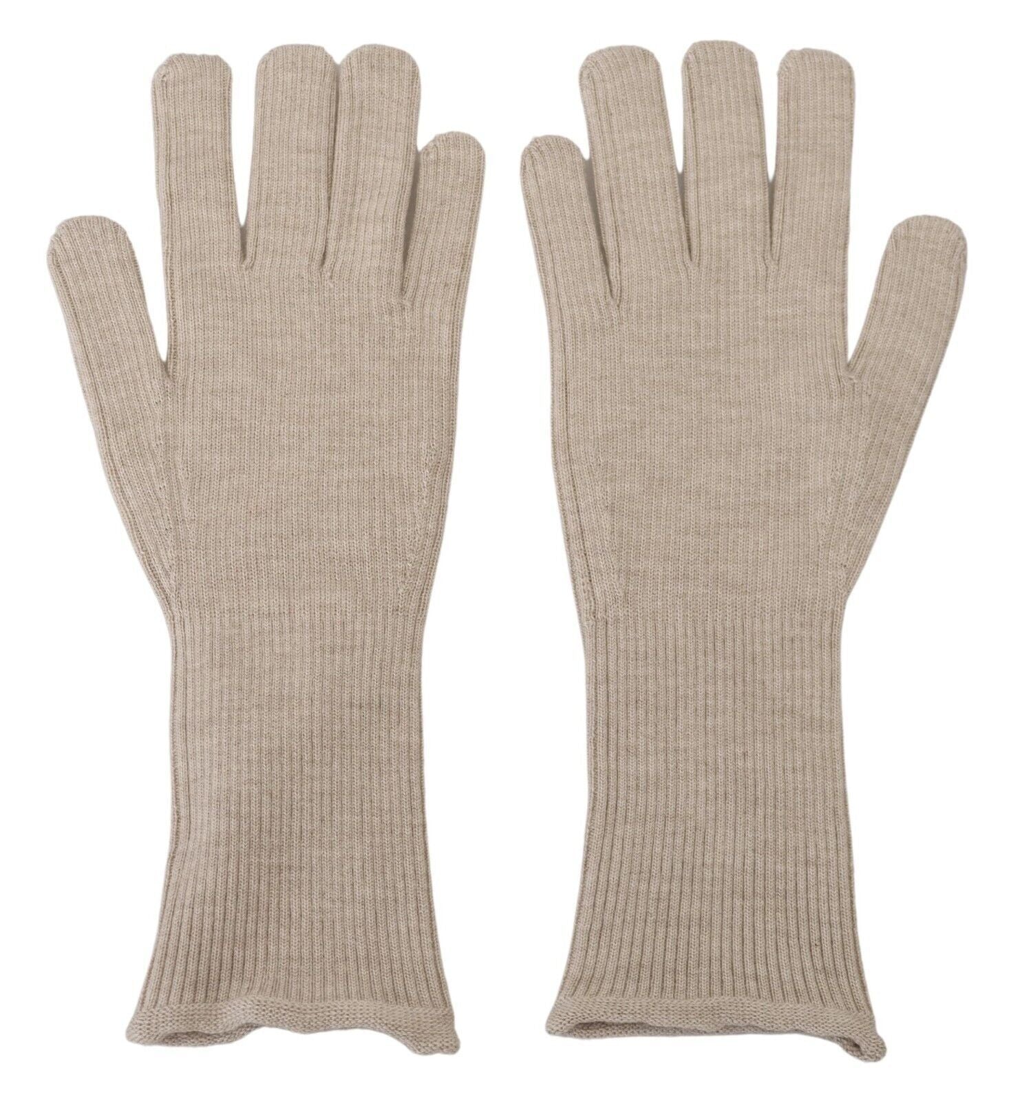 Mănuși Dolce & Gabbana Elegant Ivory Cashmere-Mate Mix