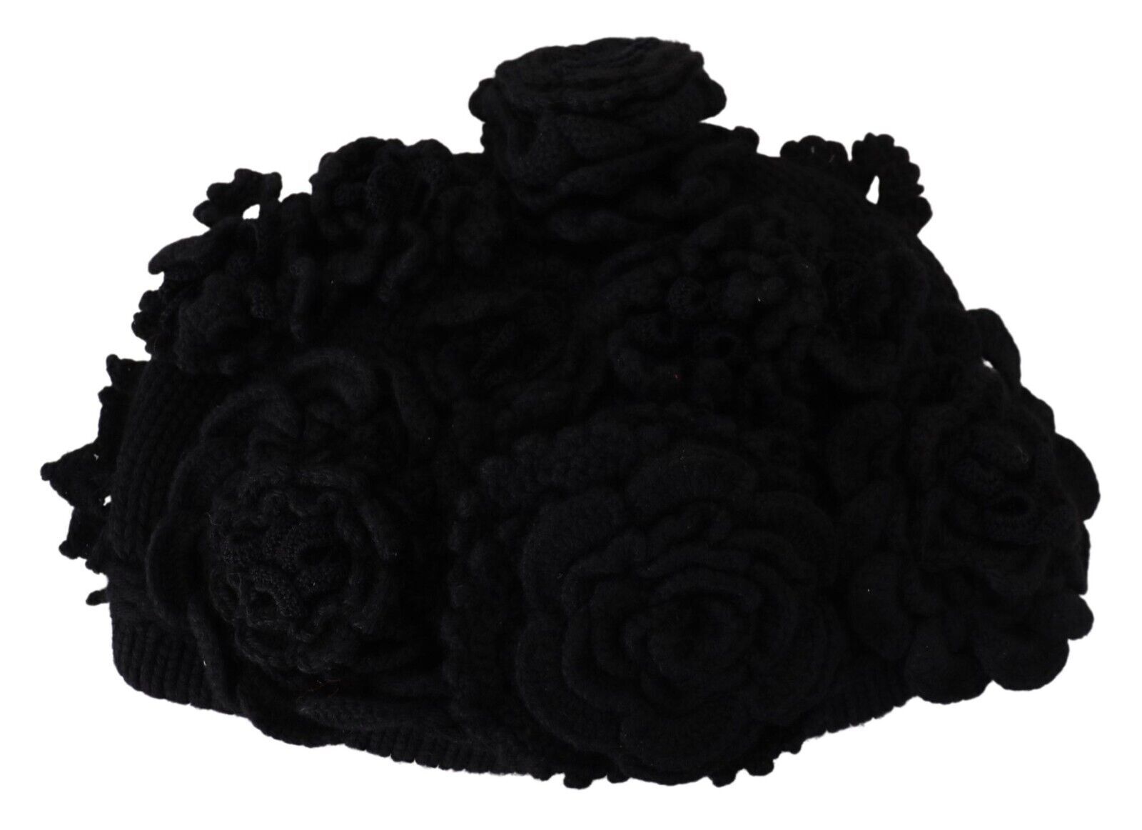 Căciulă Dolce & Gabbana Elegant Black Beanie din lână virgină