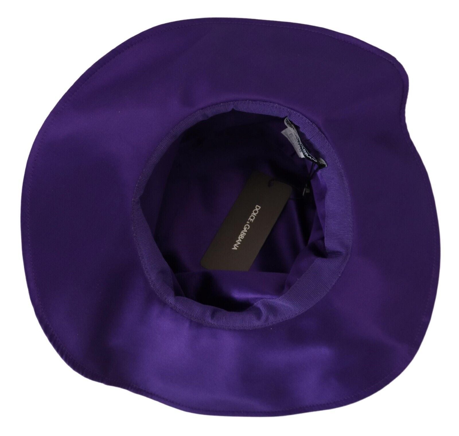 Pălărie elegantă de mătase violet Dolce & Gabbana