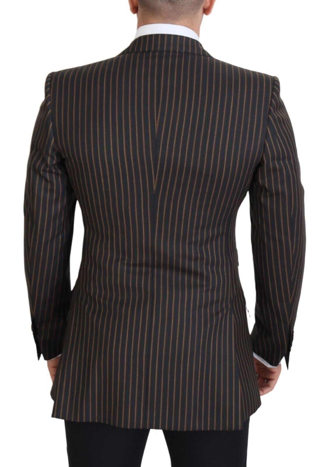 Dolce & Gabbana – Eleganter, gestreifter Slim-Blazer aus Wollmischung