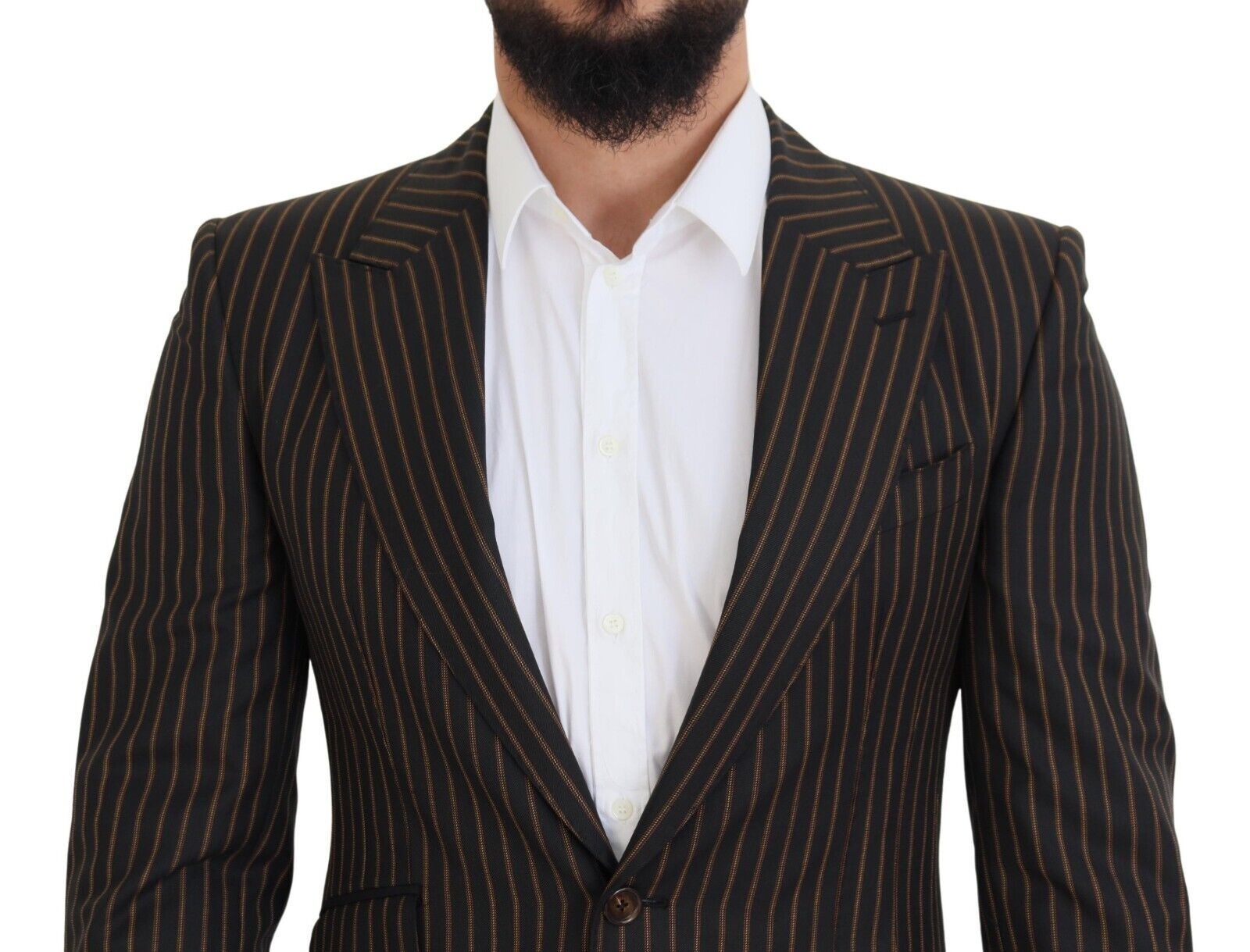 Dolce & Gabbana – Eleganter, gestreifter Slim-Blazer aus Wollmischung