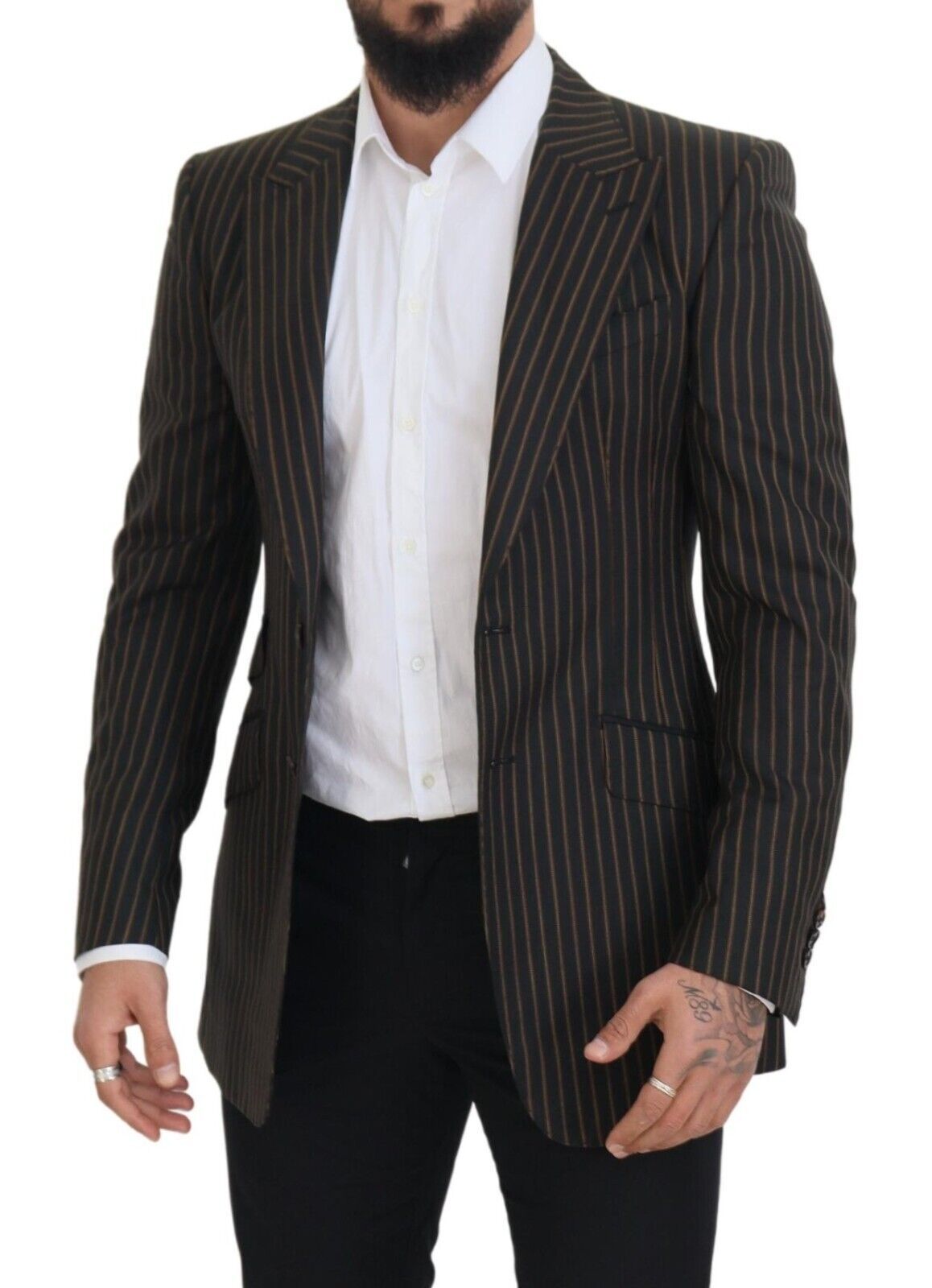 Dolce & Gabbana – Eleganter, gestreifter Slim-Blazer aus Wollmischung