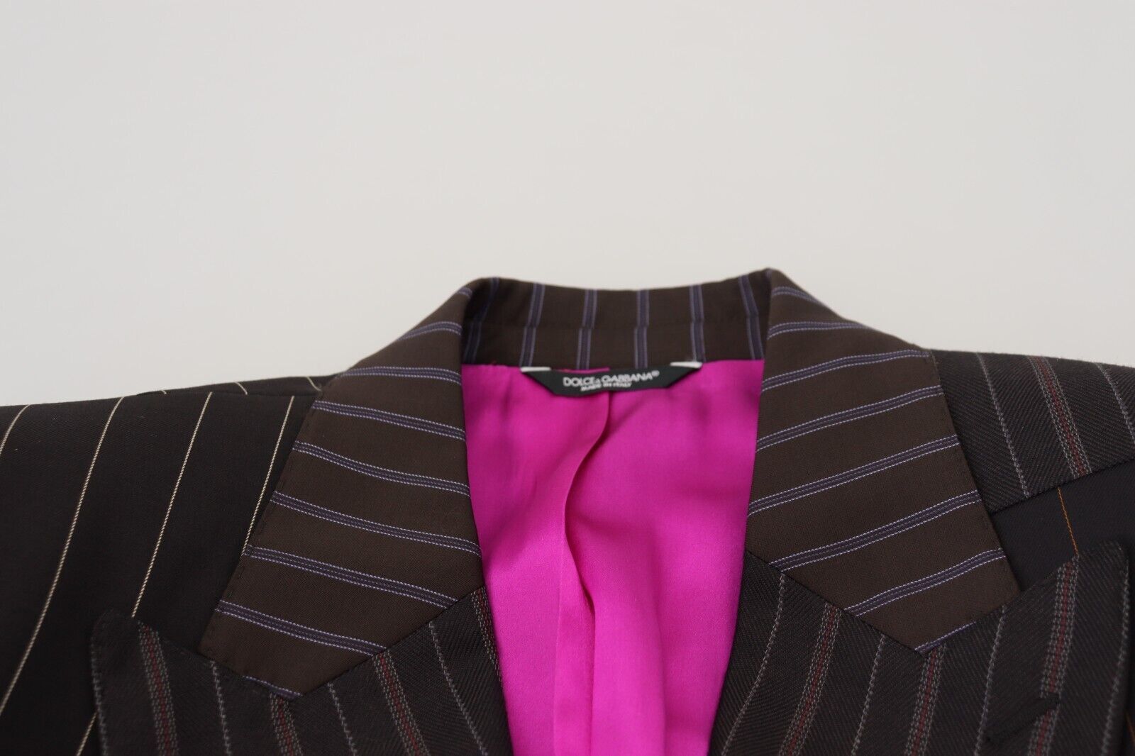 Dolce & Gabbana, mehrfarbiger Slim-Fit-Blazer aus Woll-Seiden-Mischung