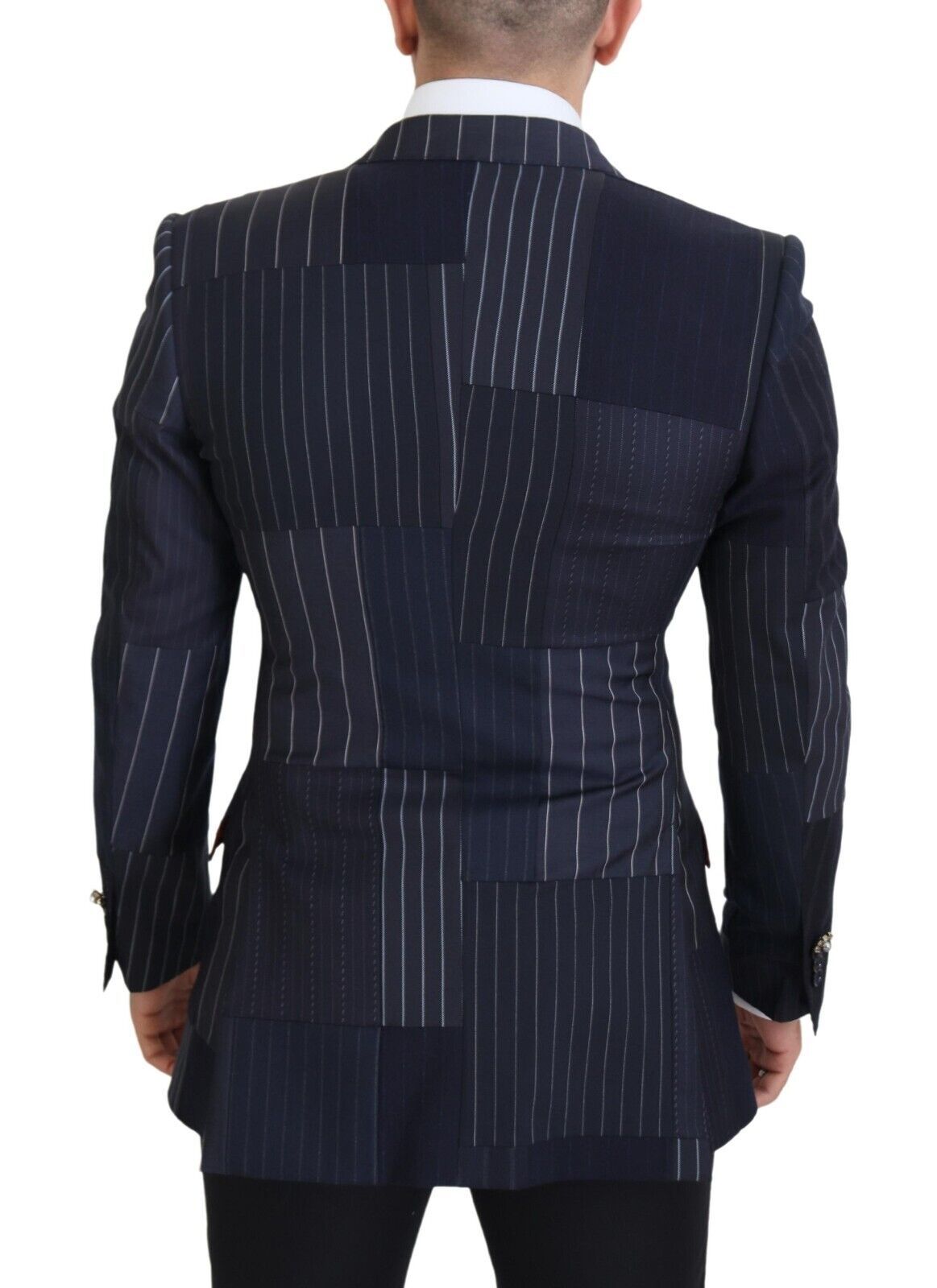 Dolce & Gabbana – Marineblauer, zweireihiger Slim-Fit-Blazer