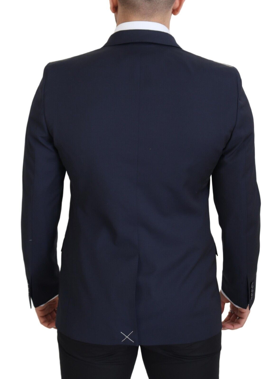 Dolce & Gabbana Eleganter dunkelblauer Slim Fit Wollblazer