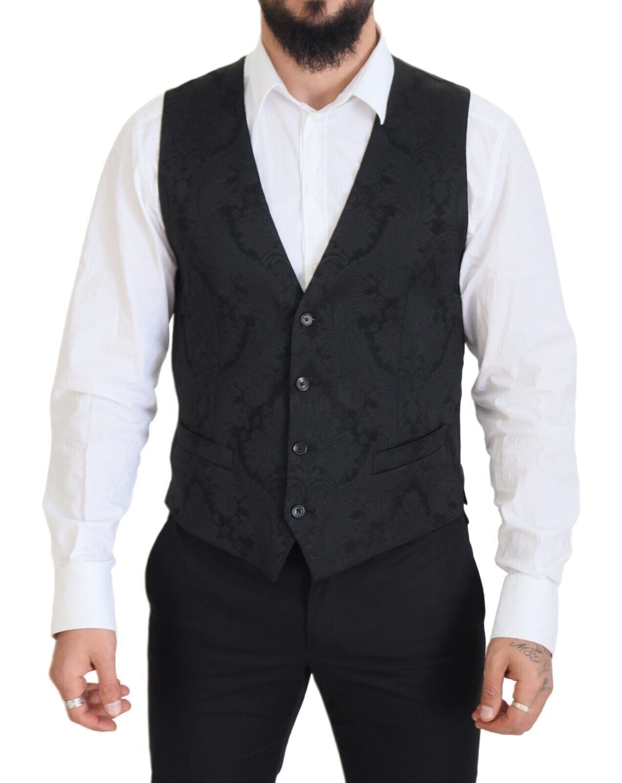 Dolce & Gabbana – Elegantes Ensemble aus schwarzer Martini-Anzugjacke und Weste