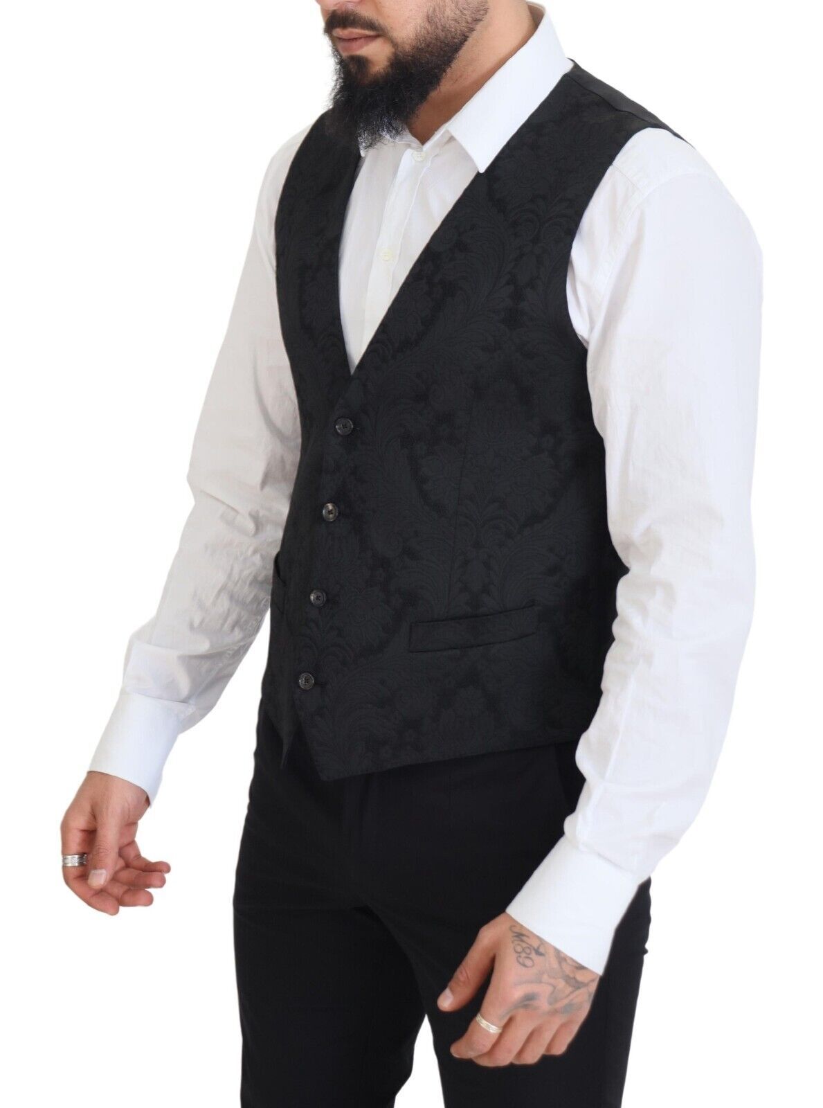 Dolce & Gabbana – Elegantes Ensemble aus schwarzer Martini-Anzugjacke und Weste