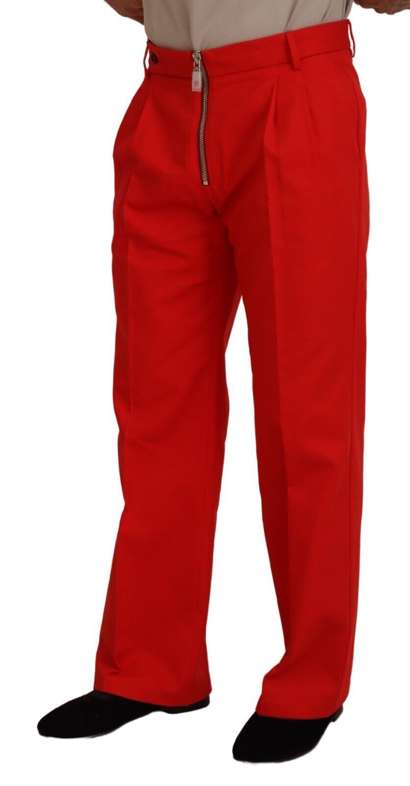 Dolce & Gabbana – Atemberaubende rote Mainline-Baumwollhose